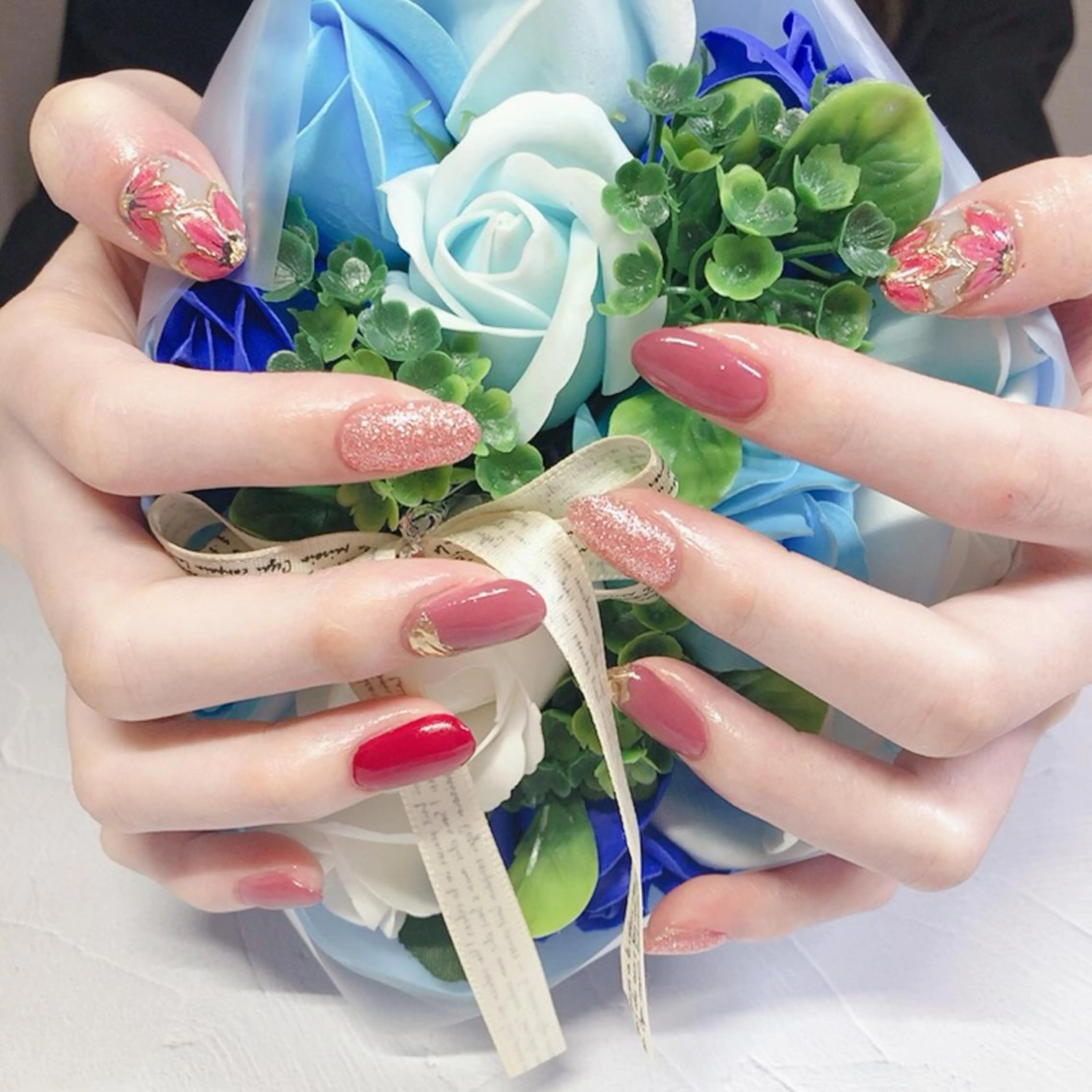 ネイル フラワーネイル 奥園 良恵のネイルデザイン