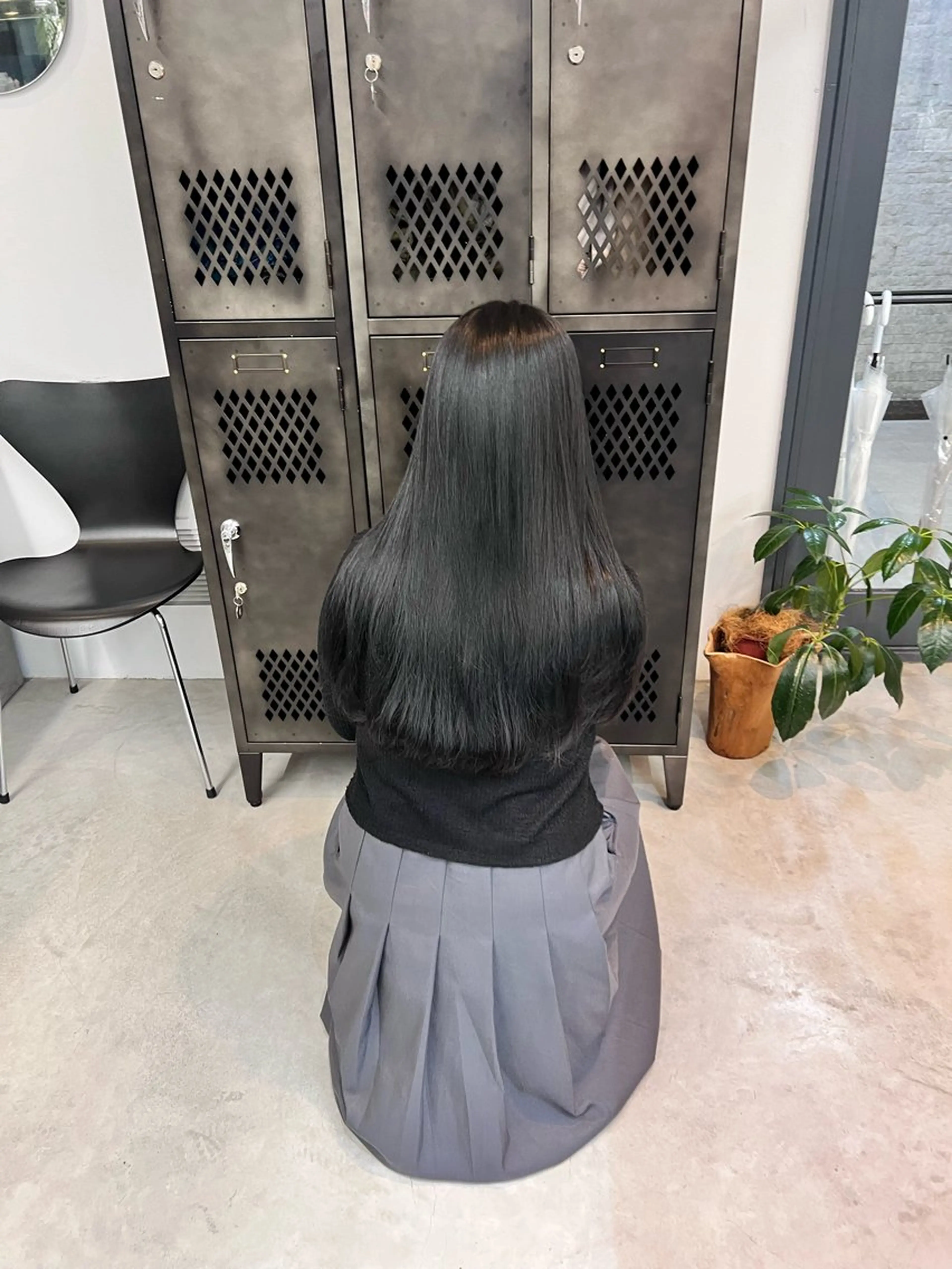 ロング カット ヘアカラー トリートメント INORI /フェイスレイヤーのヘアスタイル