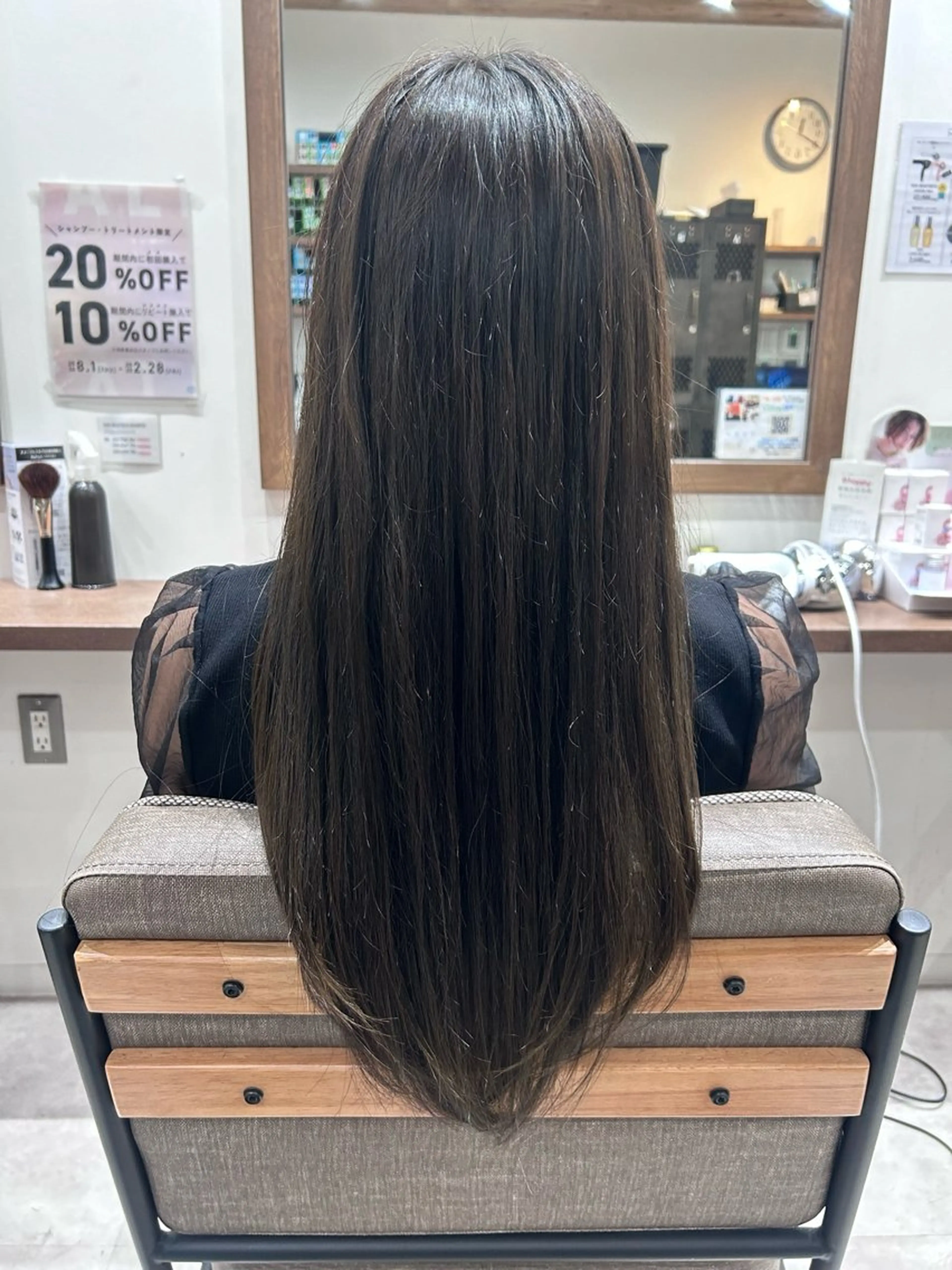 ロング カラー カット ヘアカラー トリートメント レイヤー/韓国/ ハッシュ/高田翼のヘアスタイル