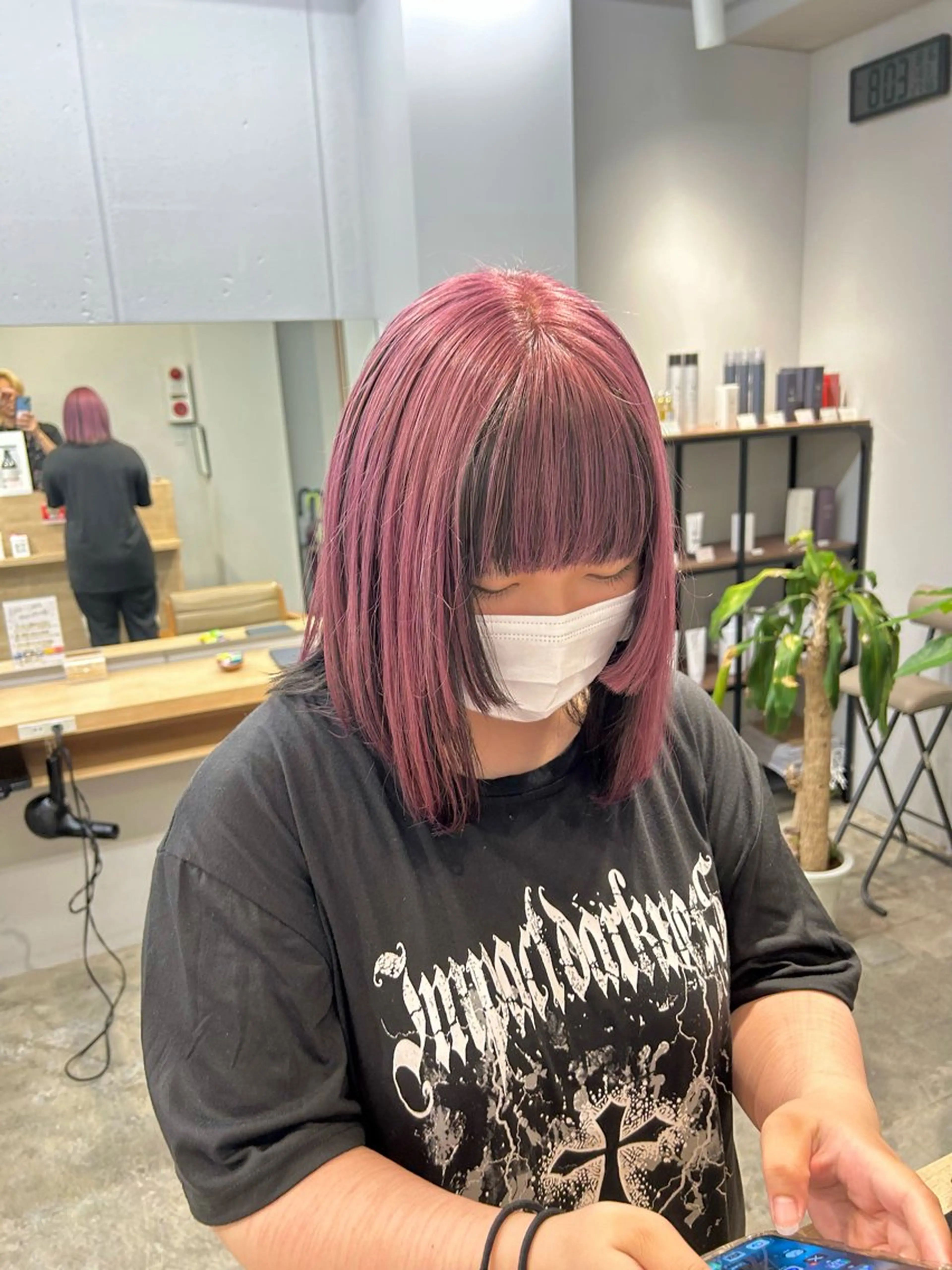 ミディアム カット ヘアカラー SAEKI【ior 】北千住店ブリーチのヘアスタイル