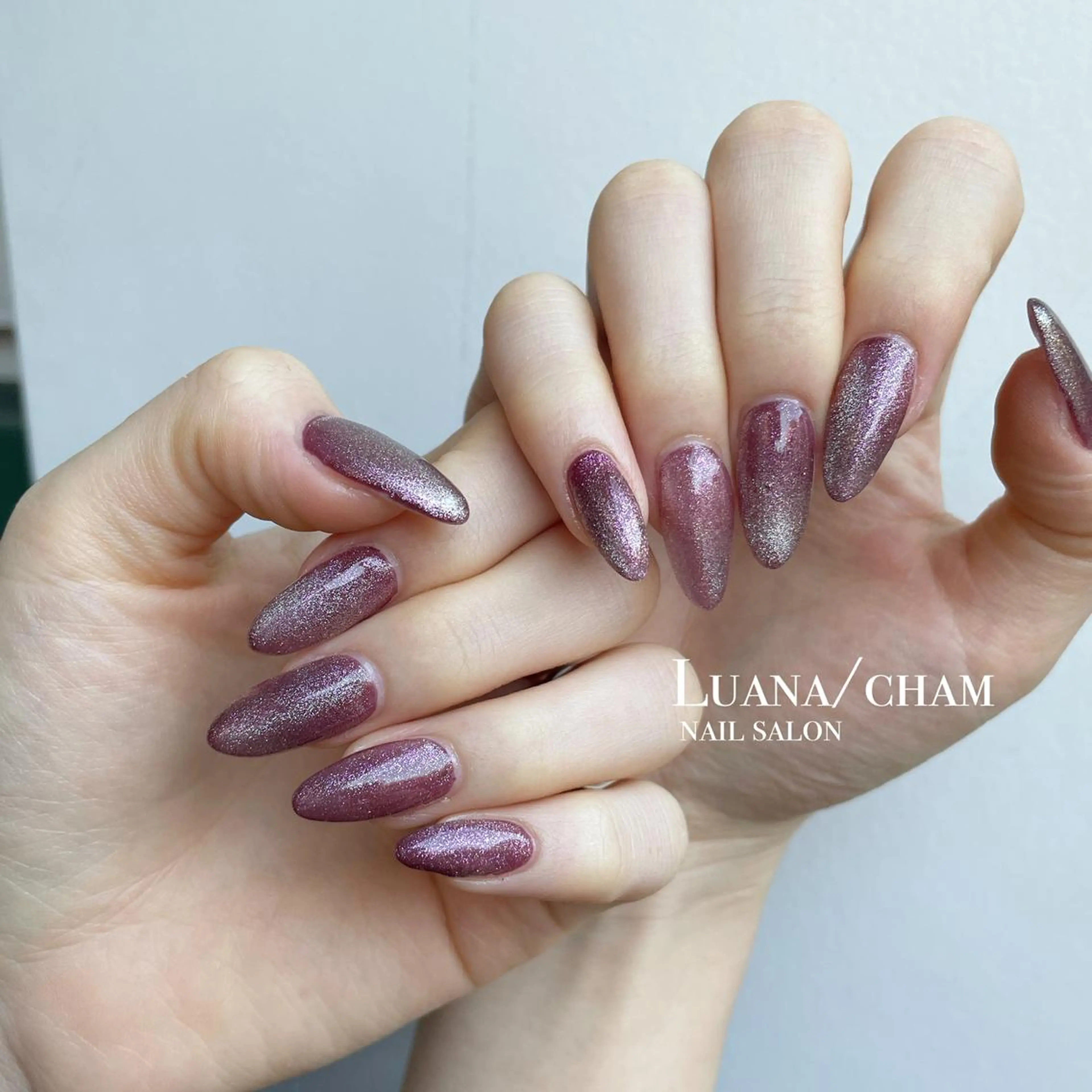 ロング ネイル ジェルネイル マグネットネイル ハンドネイル nail salon neigeのネイルデザイン