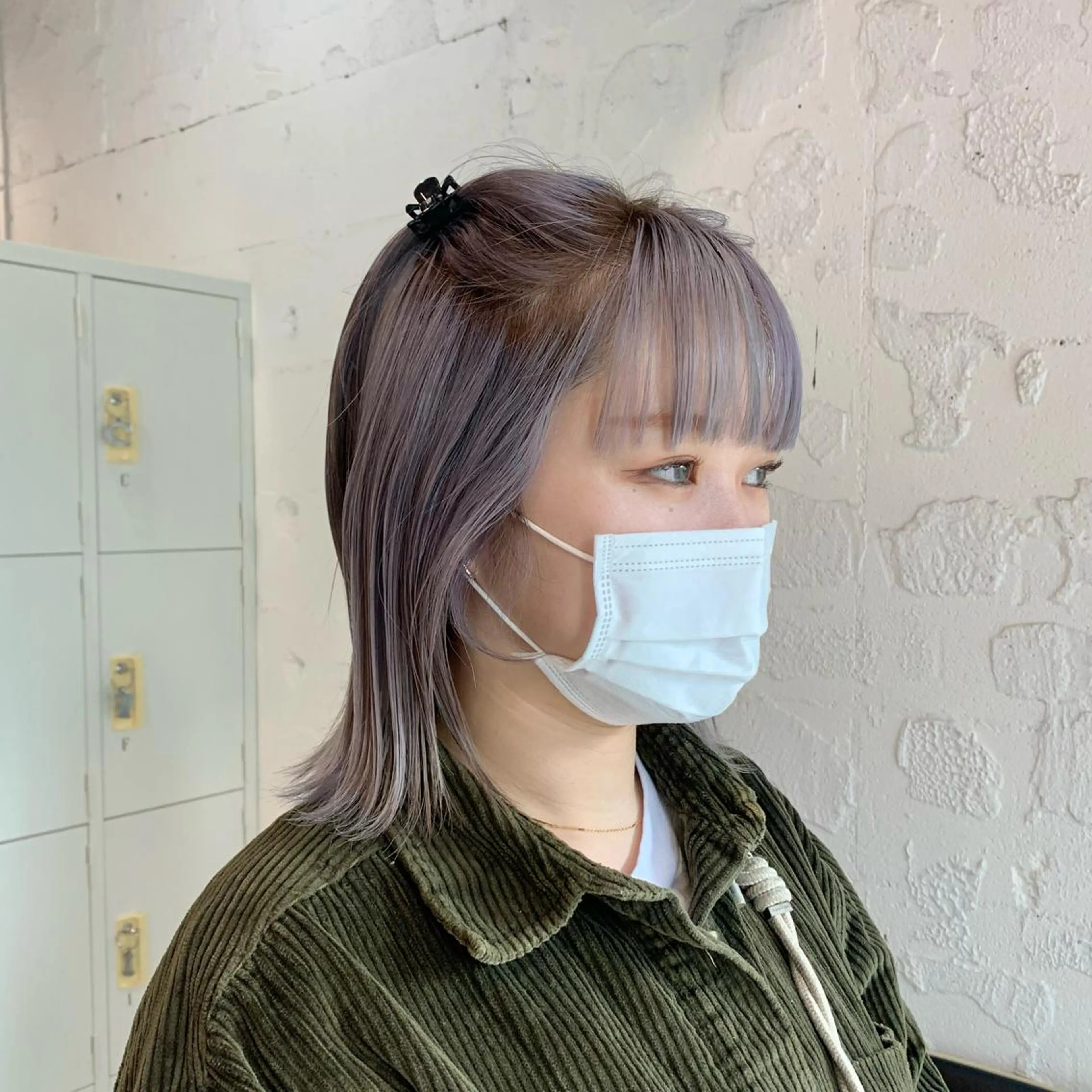 ミディアム カラー ヘアアレンジ カット ヘアカラー トリートメント 🎀ダブルカラーレイ ヤーyuuri🎀のヘアスタイル