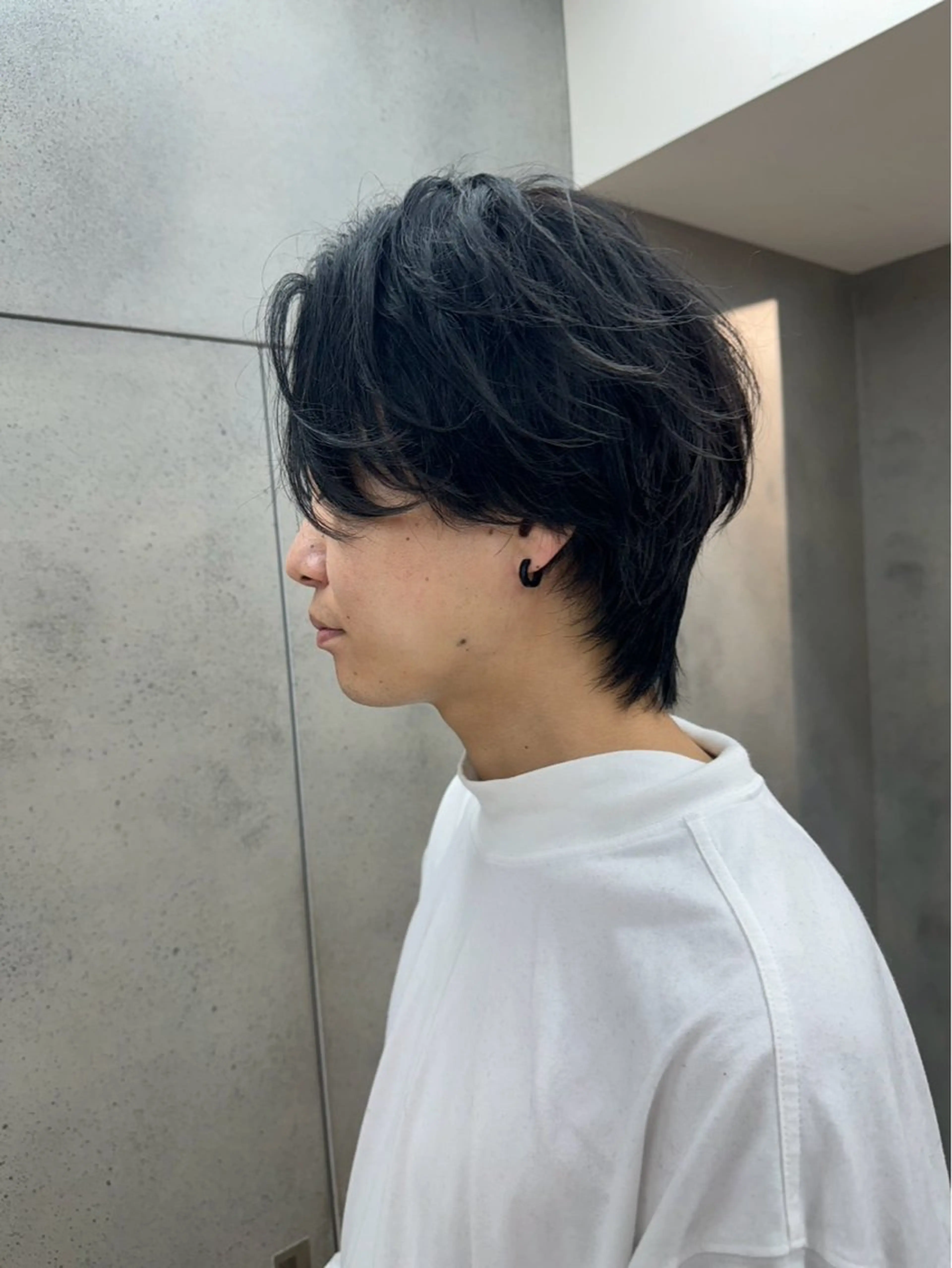 ショート メンズ センターパート ナチュラル×色気パ ーマ 渋谷/マナミのヘアスタイル