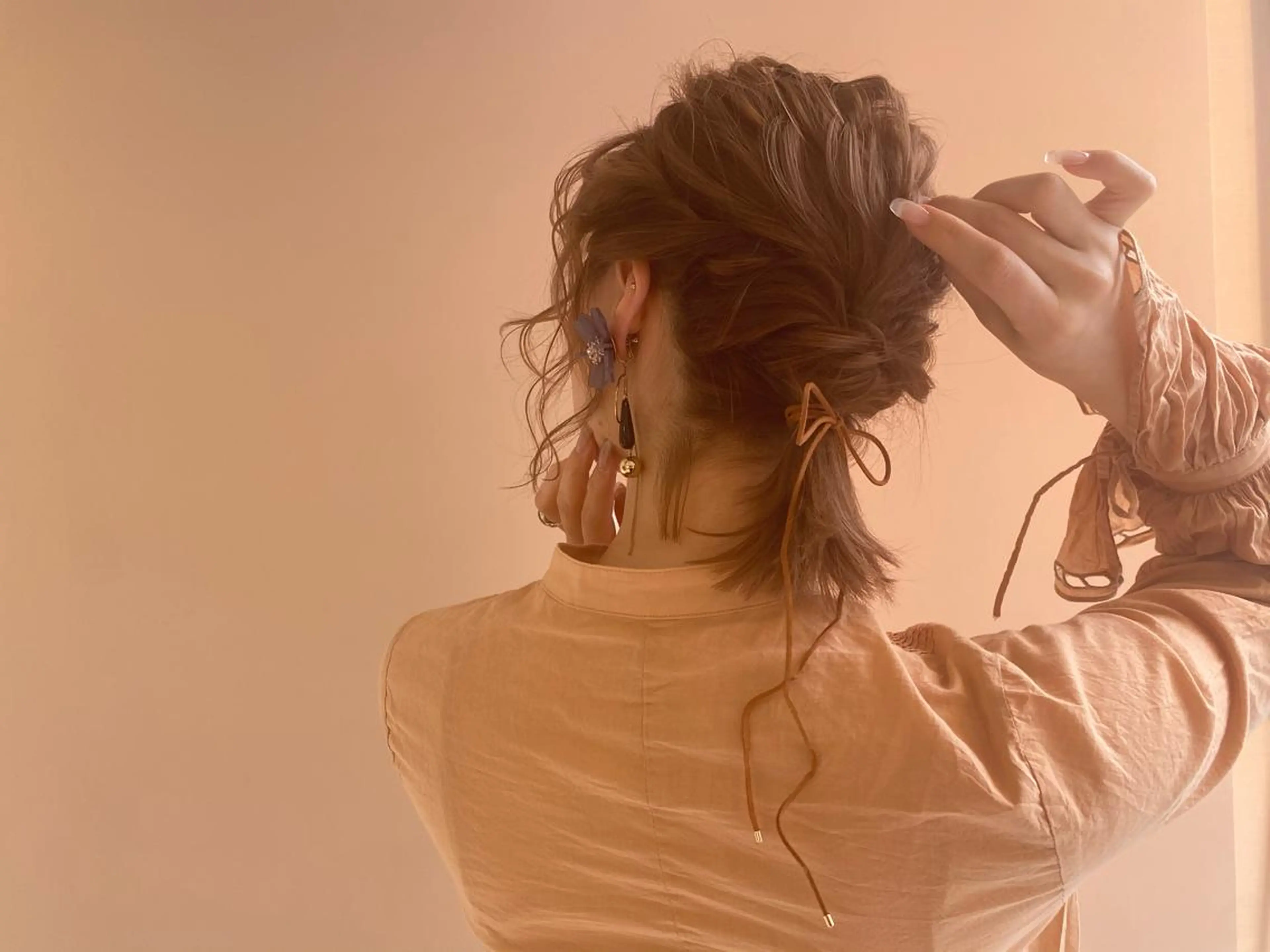 ショート カラー ベージュ/インナー カラー🤍Rieのヘアスタイル