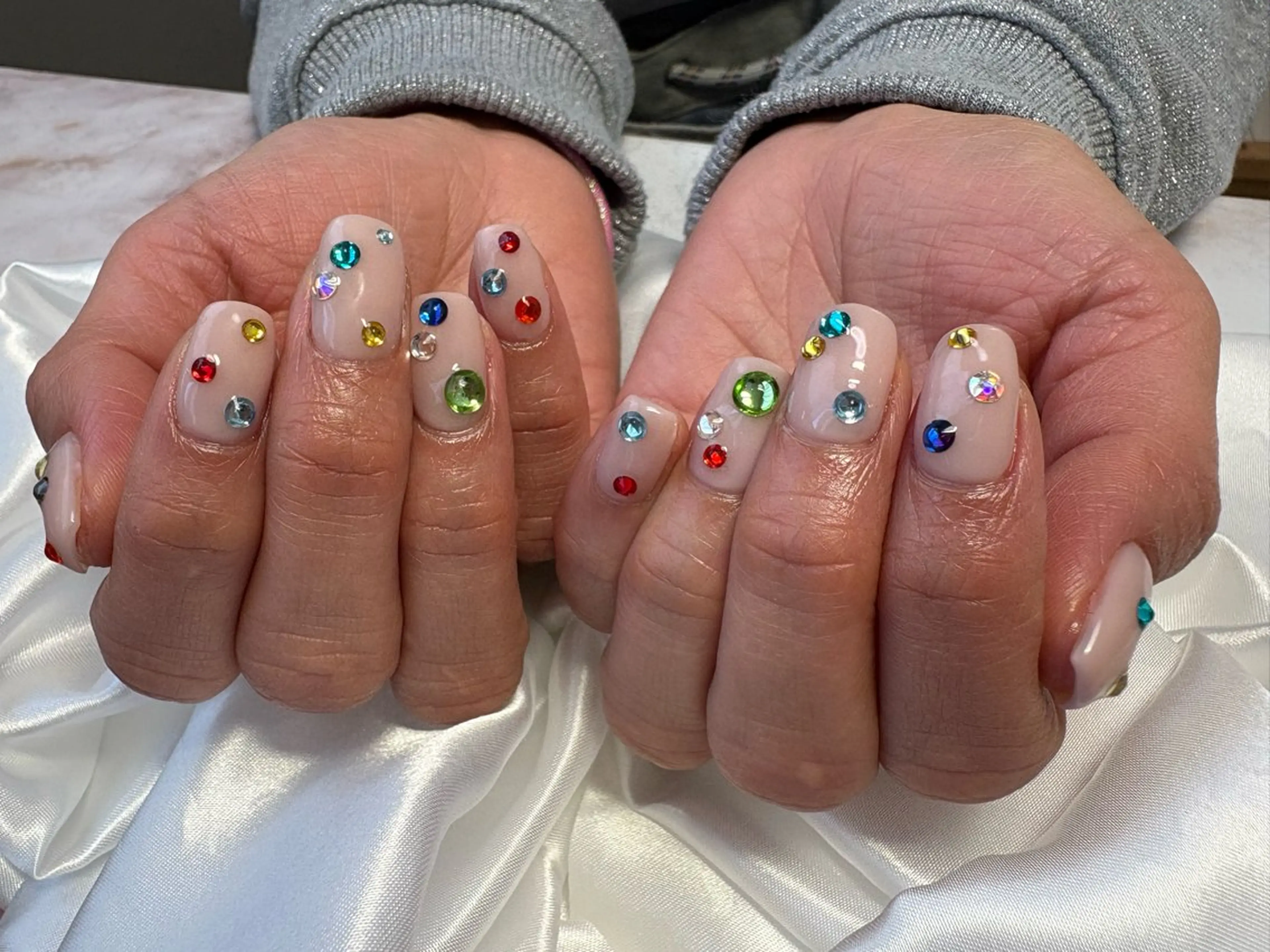 ネイル ストーンネイル ハンドネイル nail ayacaのネイルデザイン