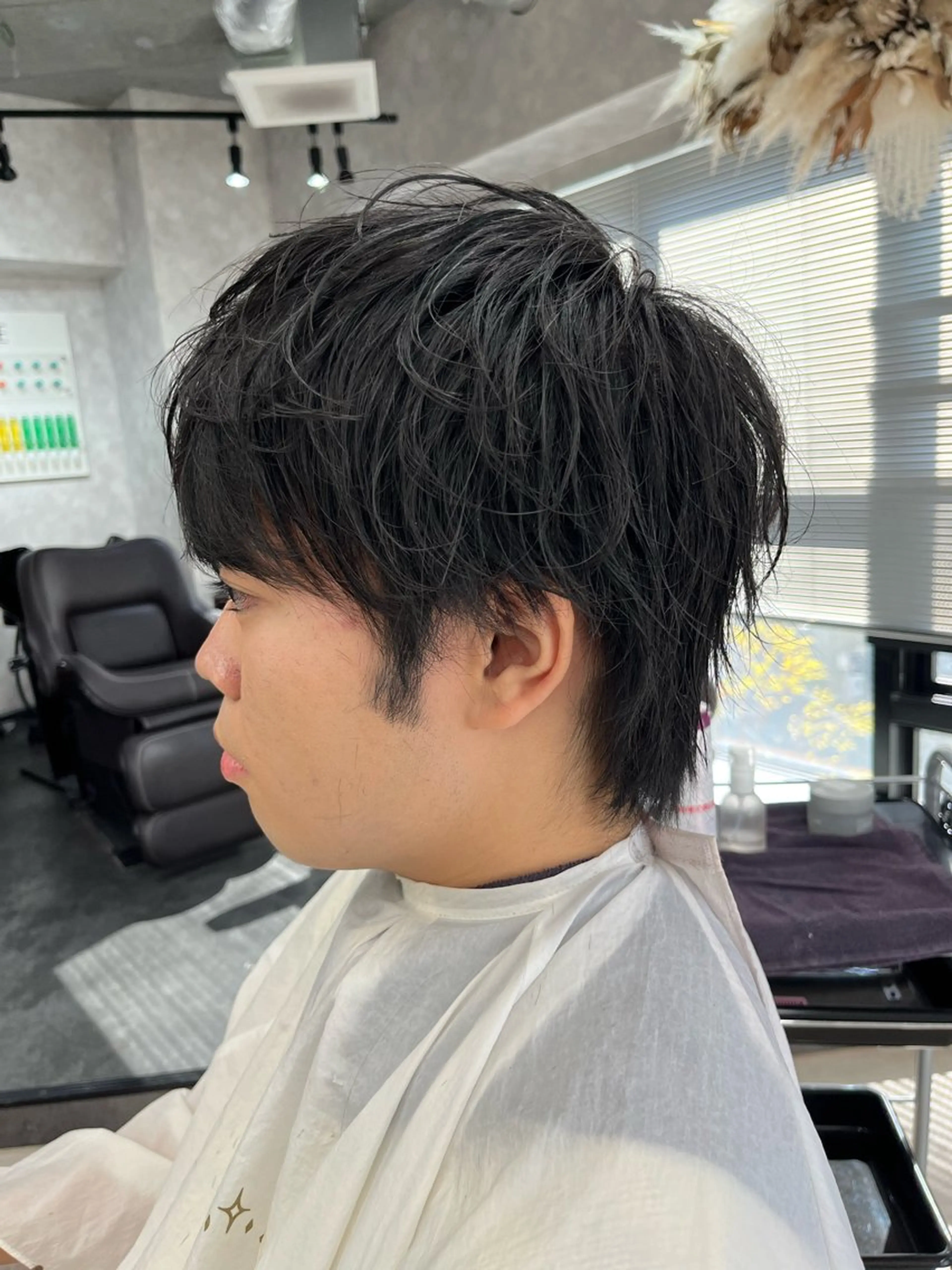 ミディアム メンズ ヘアセット メンズパーマ特化 🔥韓国ヘア職人🔥のヘアスタイル