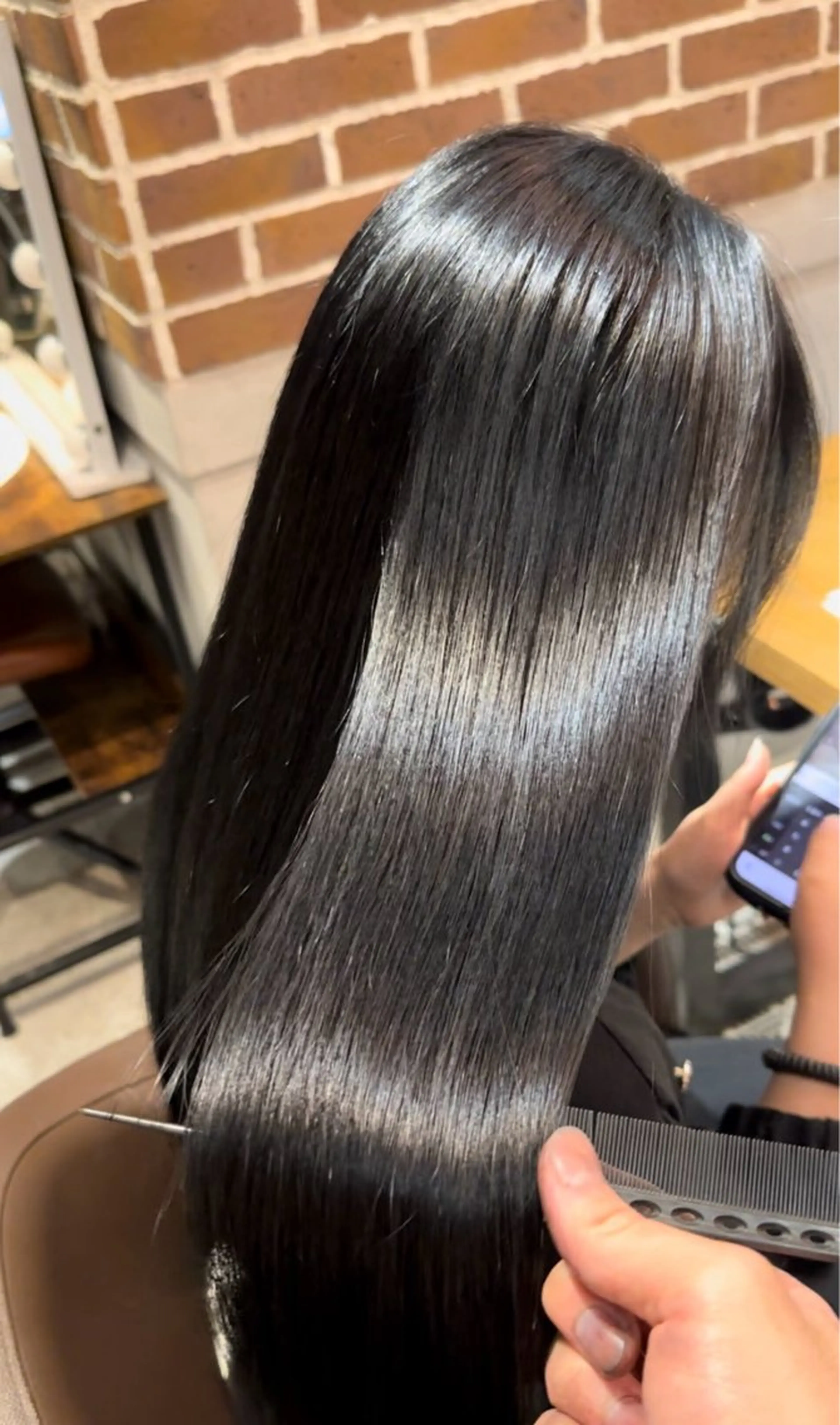 ロング 髪質改善 縮毛矯正 トリートメント 髪質改善 すずきひじりのヘアスタイル