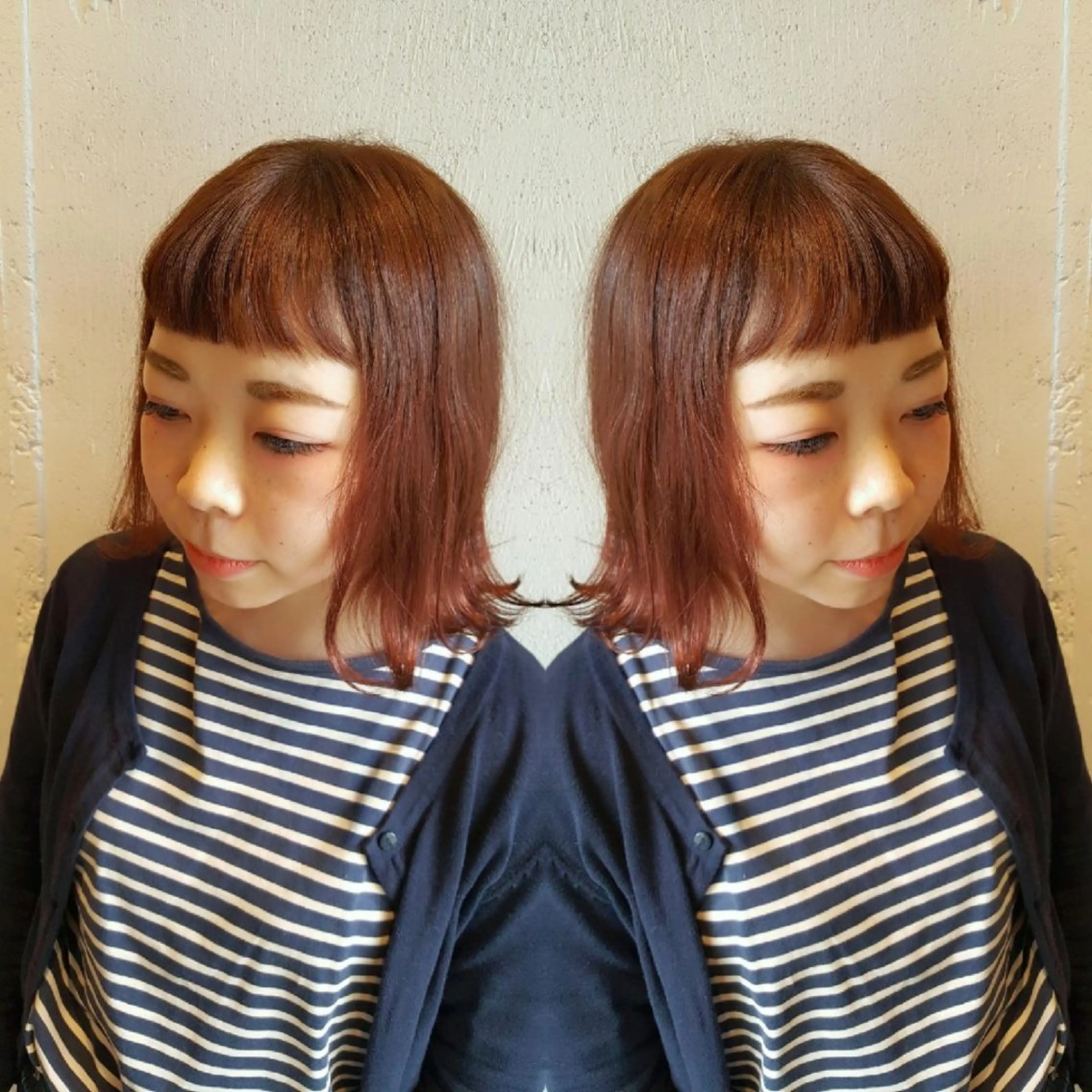 ショート オン眉 カット ヘアカラー あらき ちさとのヘアスタイル