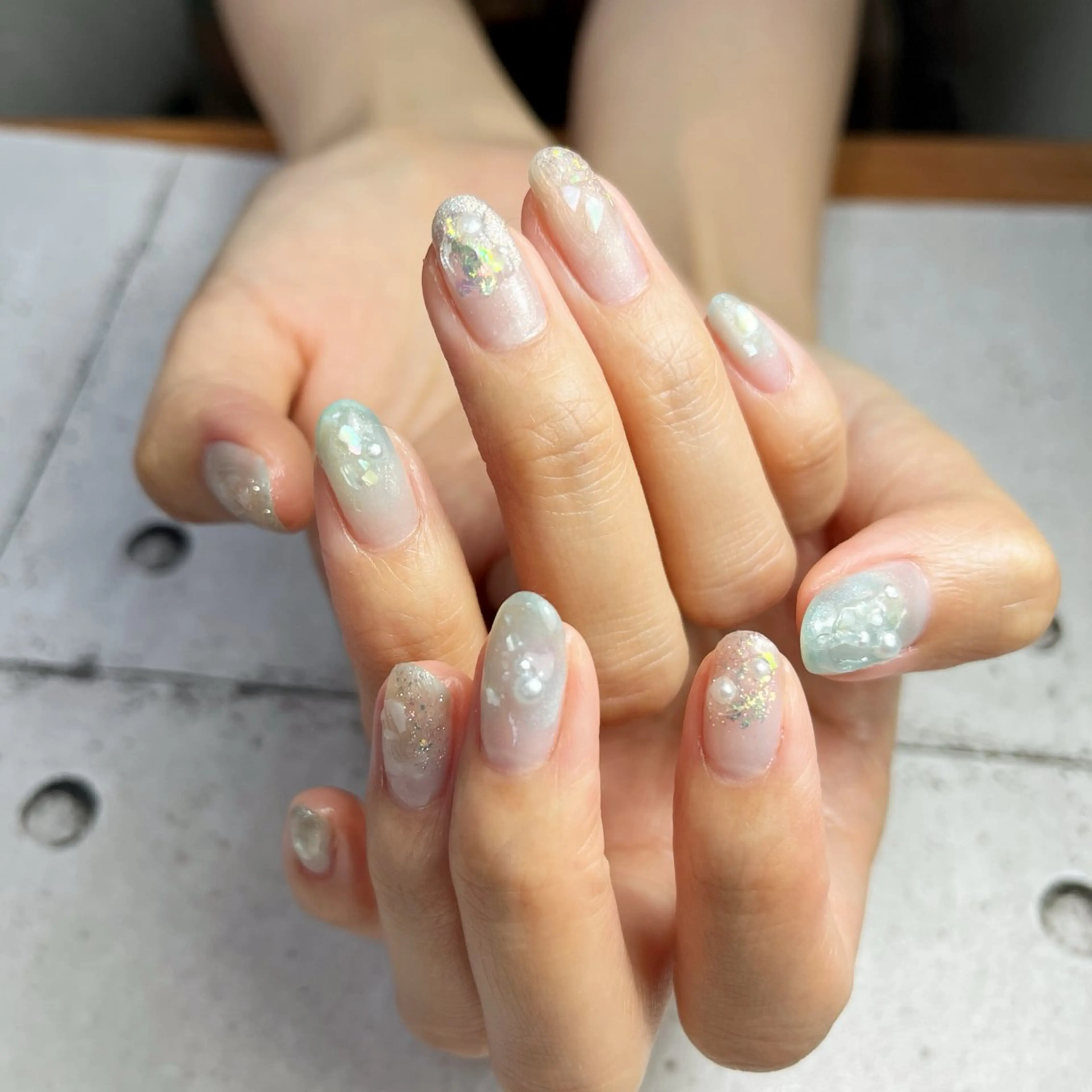 ネイル ブルー Nail salon sowa-eのネイルデザイン