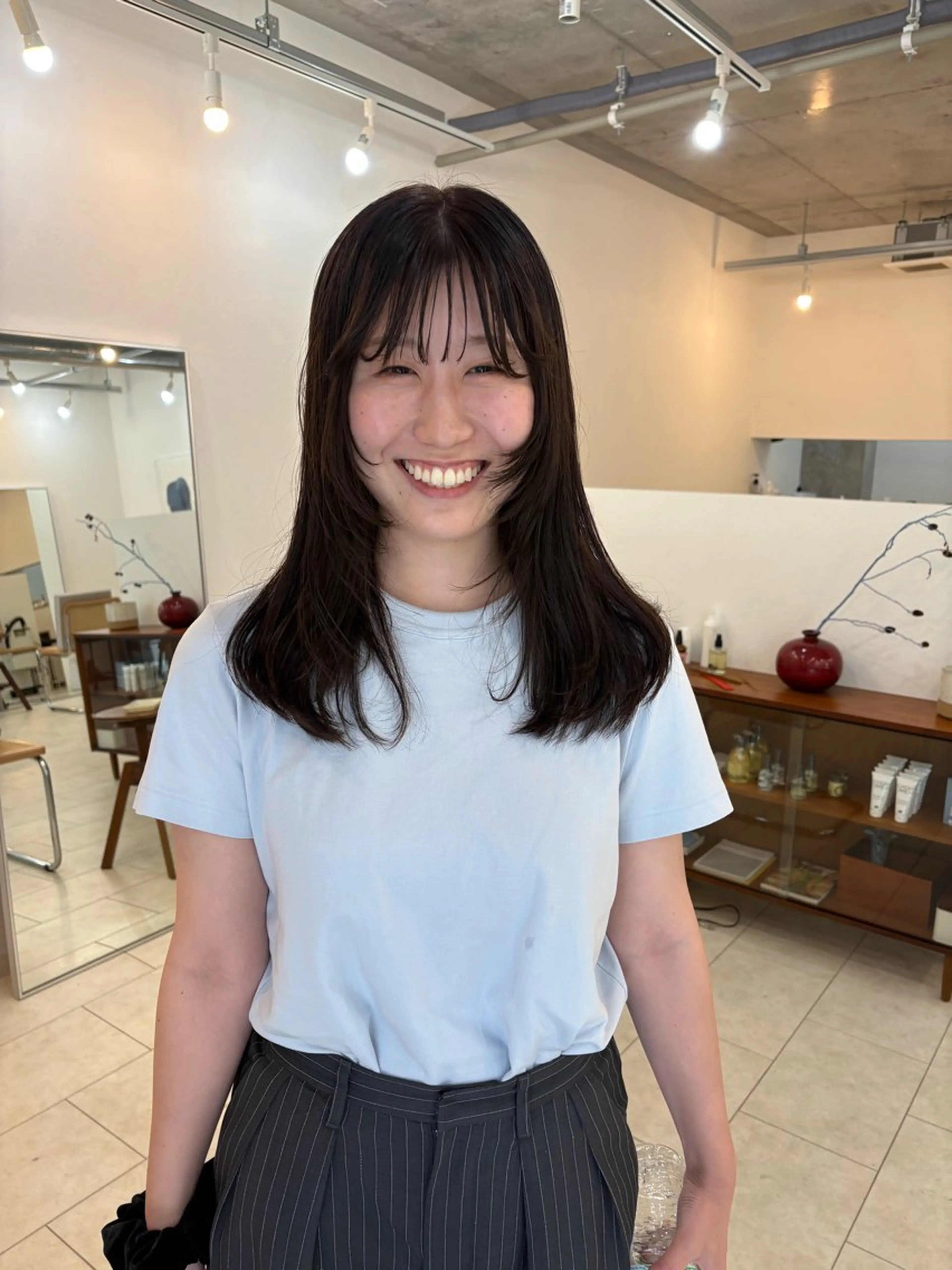 セミロング カラー パーマ カット ヘアカラー 縮毛矯正 NOUN所属・eri kinjoのヘアスタイル