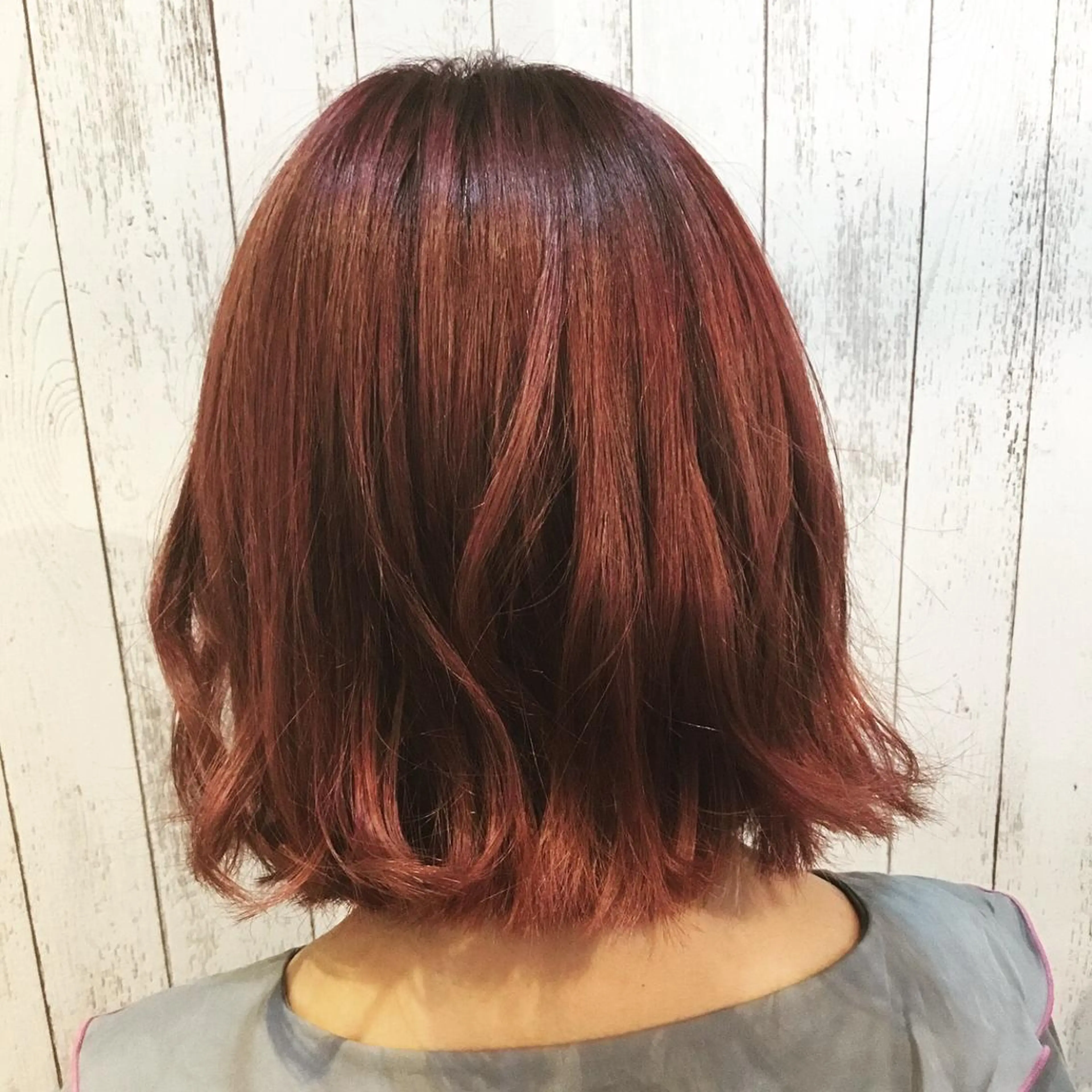 ミディアム カラー パーマ 金崎 新吾のヘアスタイル