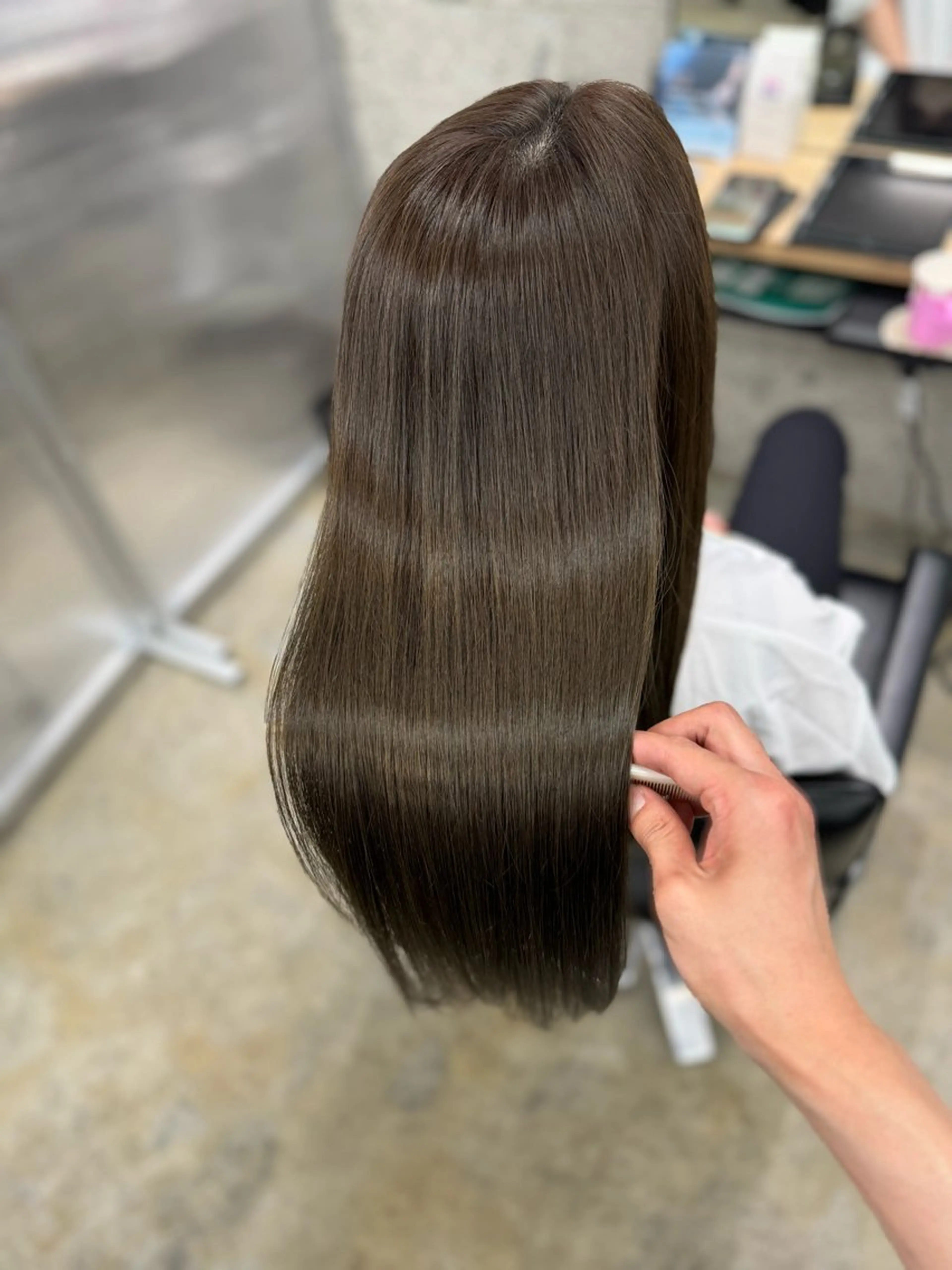 ロング カット ヘアカラー 縮毛矯正 トリートメント WERULE pivot cross店所属・髪質改善/岡崎 亮のヘアスタイル