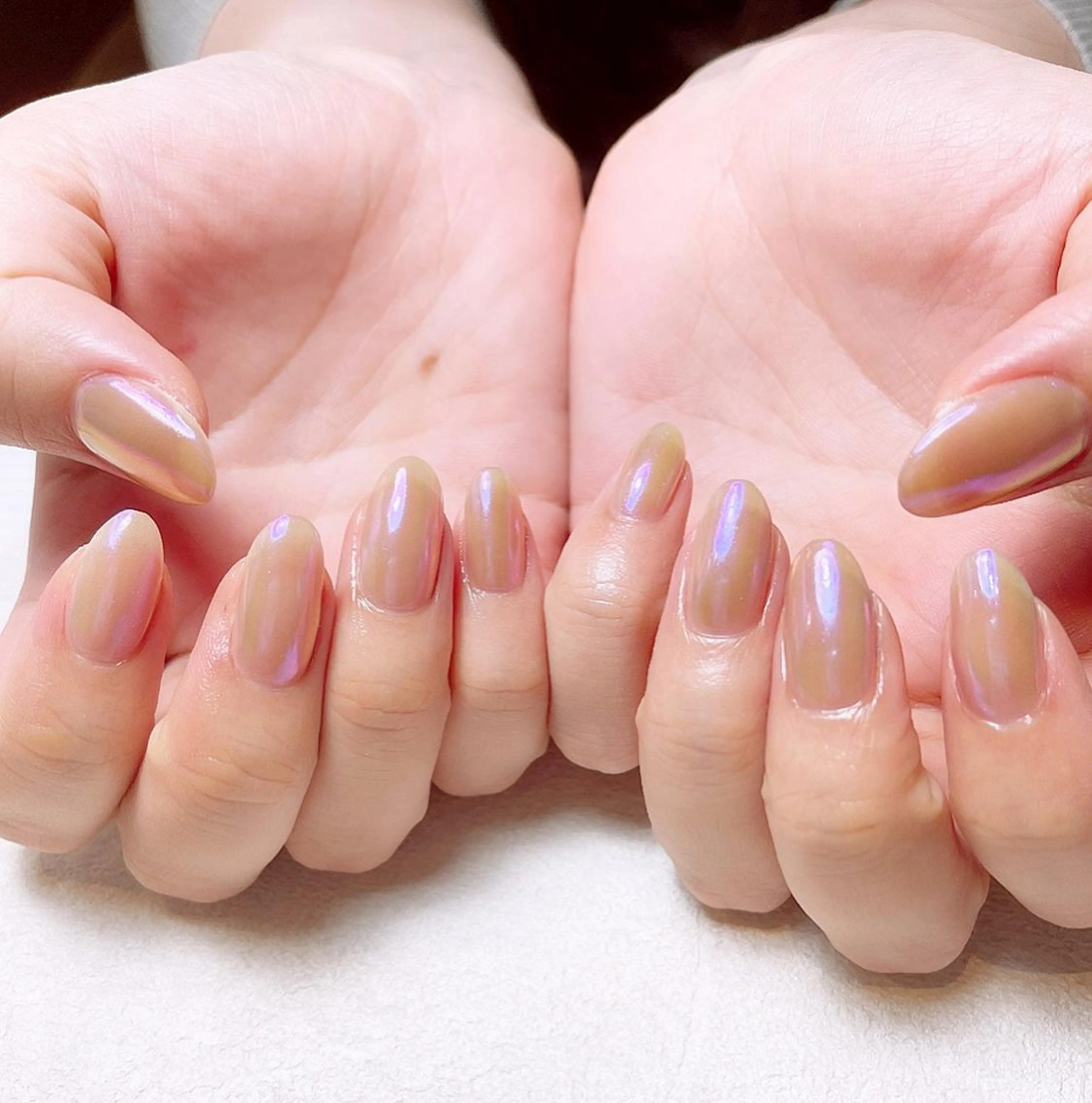 ネイル オーロラネイル ブルー ブラウン ジェルネイル マグネットネイル nailsalon mur.のネイルデザイン