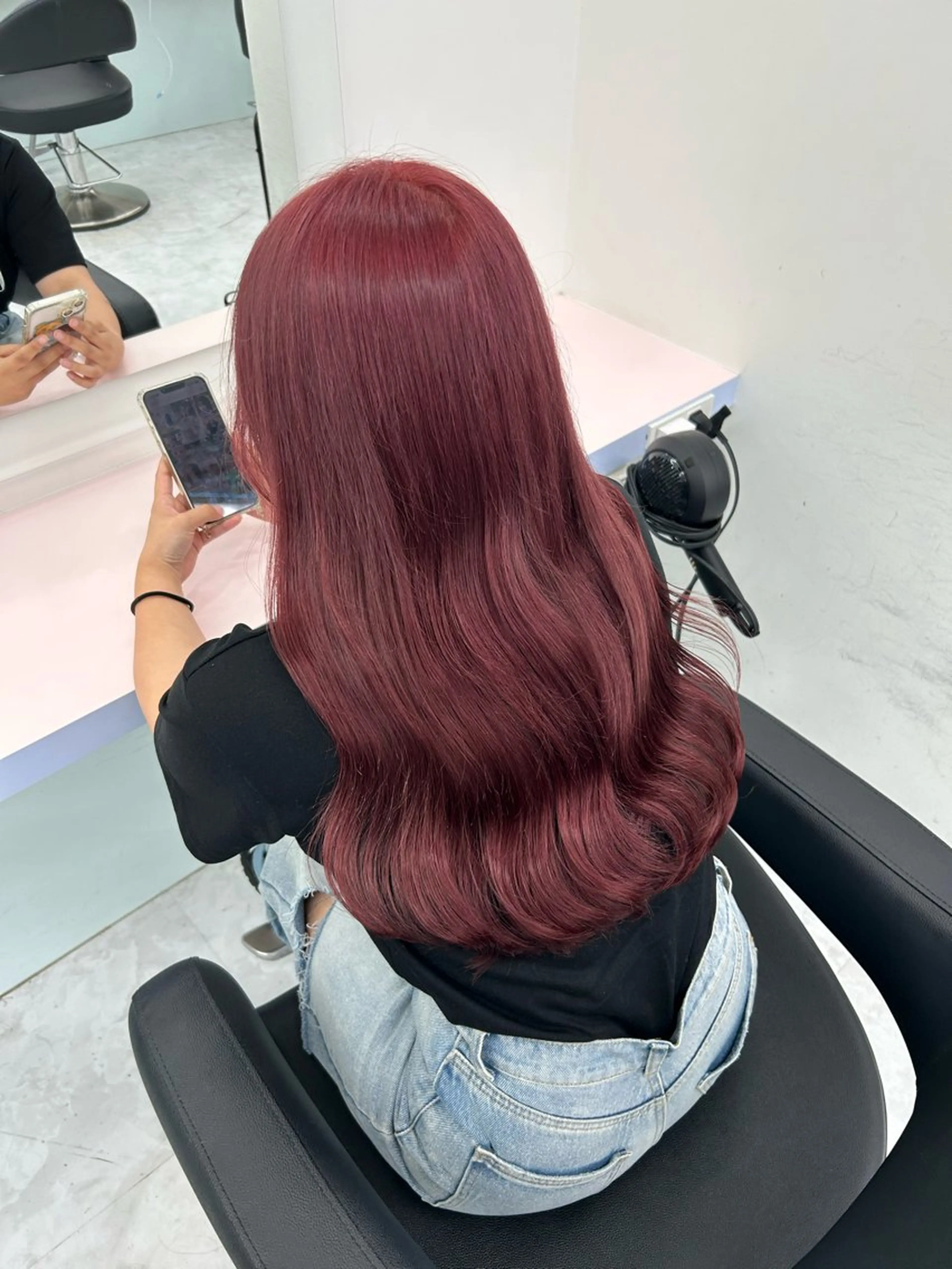 ロング カラー パーマ ヘアアレンジ メンズ キッズ ネイル マツエク・マツパ アイブロウ ヘアカラー ブリーチなしの達人 🇰🇷KAITOのヘアスタイル