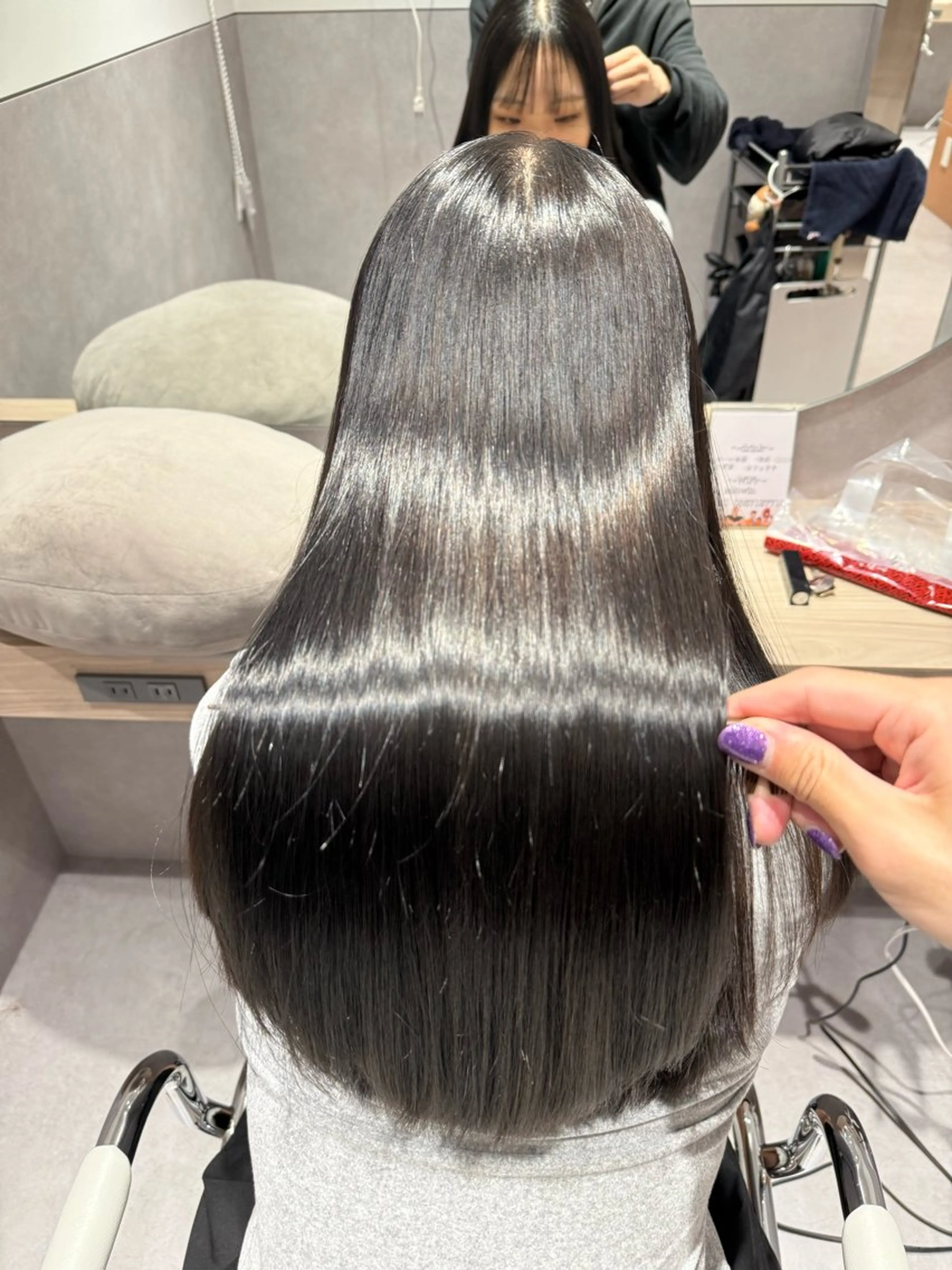 ロング カラー ヘアアレンジ 髪質改善 縮毛矯正 トリートメント カット 縮毛矯正 トリートメント salowin新宿East3階所属・艶美髪/髪質改善 /縮毛矯正/木元渓太のヘアスタイル