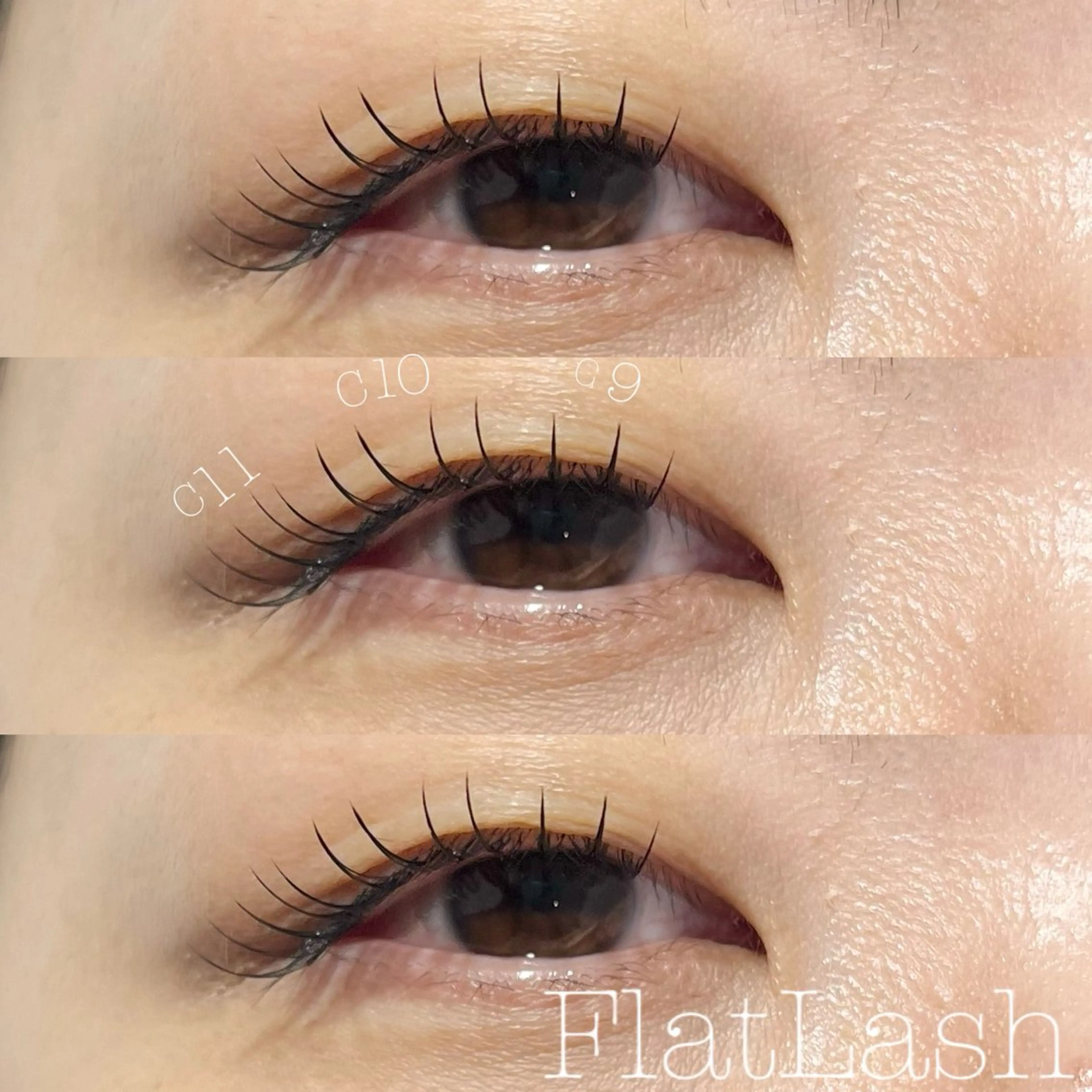 マツエク・マツパ Cカール フラットラッシュ Manuel🤎 平井のマツエク・マツパデザイン