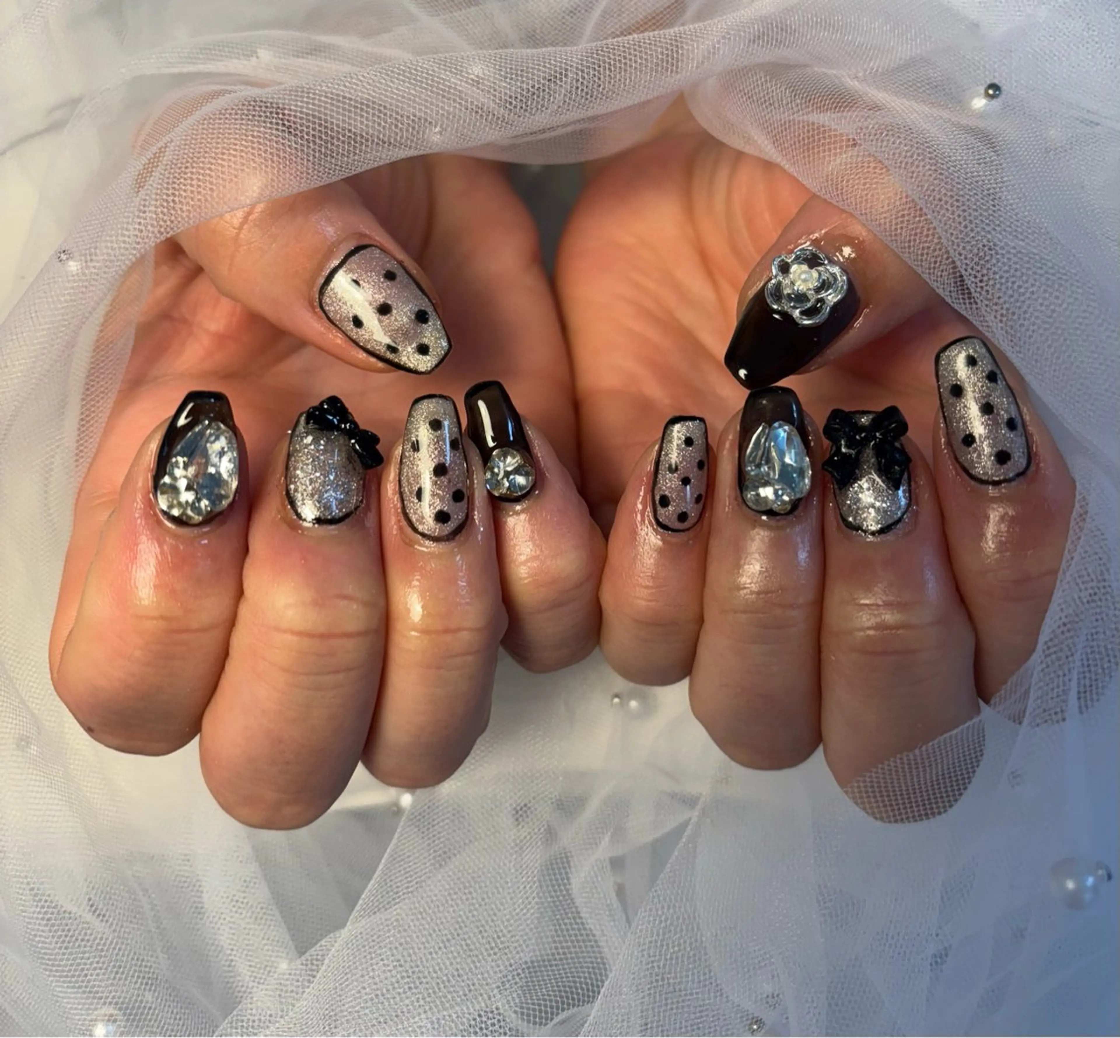 ネイル フラッシュネイル フットネイル フレンチネイル ジェルネイル ガラスフレンチ Nail salon Natulalのネイルデザイン