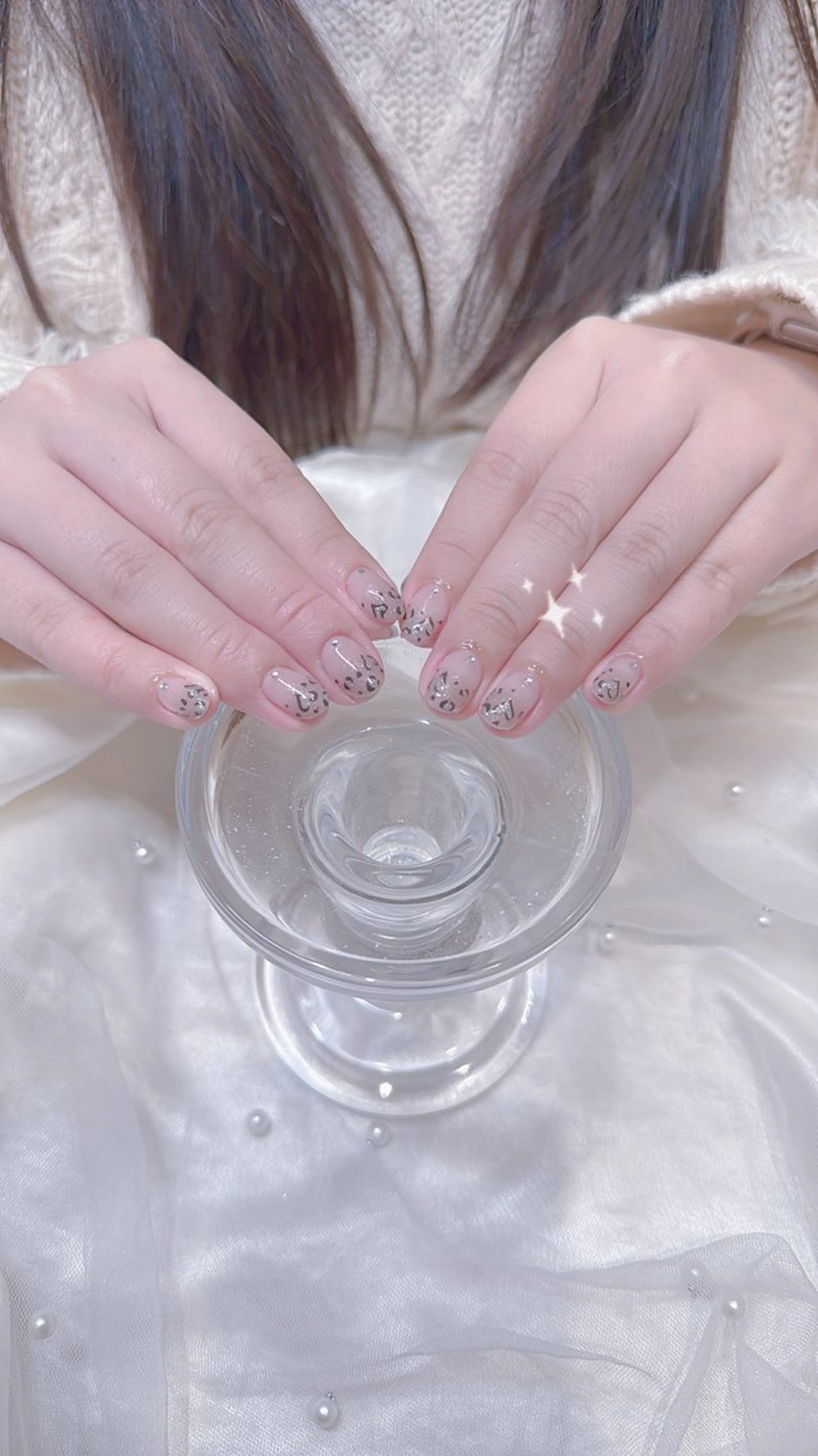 ネイル アニマル柄 フレンチネイル ハンドネイル GOTODAYシェアサロン名古屋PARCO店所属・୨୧ ayakaのネイルデザイン