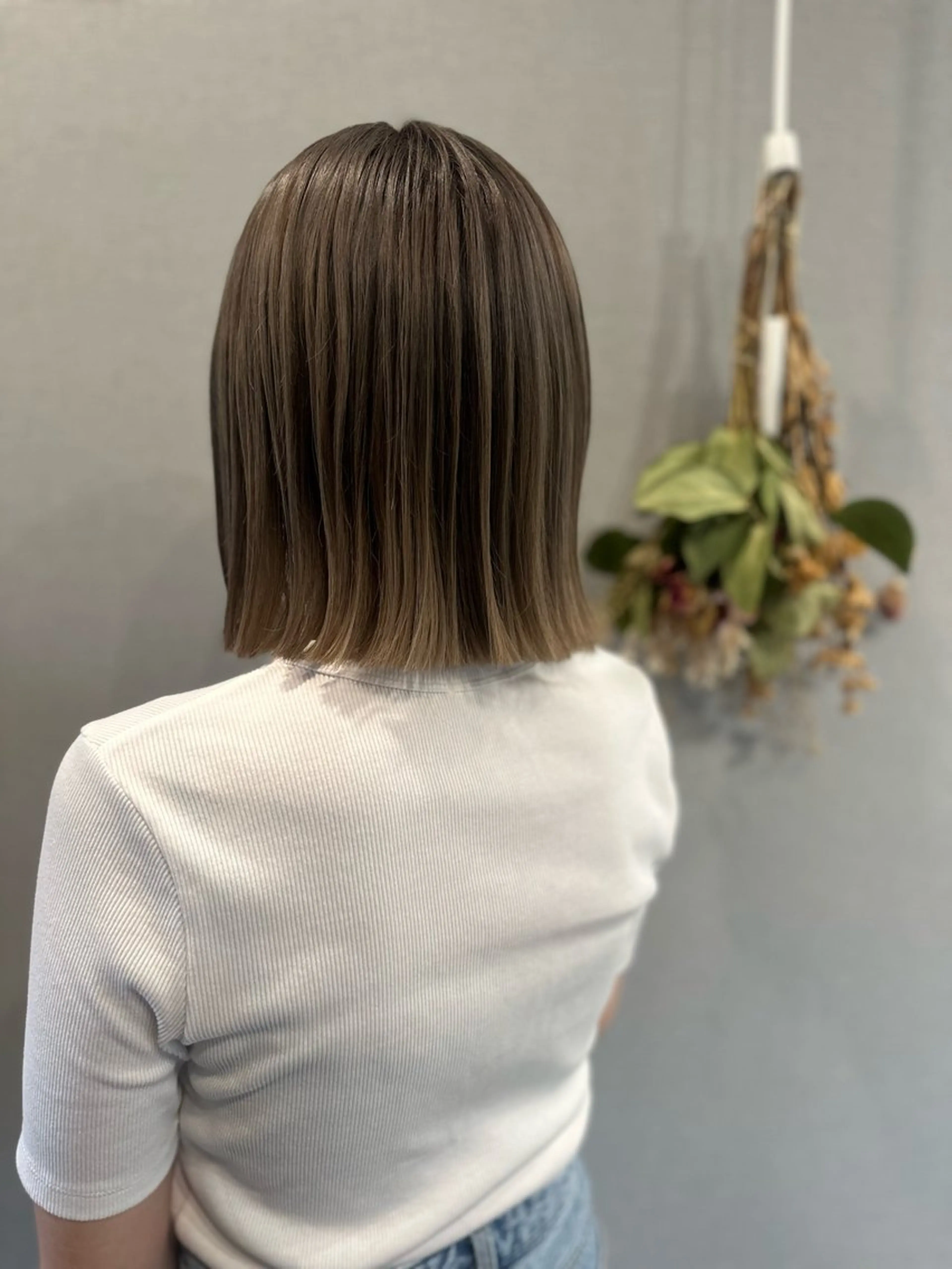 ミディアム カラー カット ヘアカラー トリートメント K Harukaのヘアスタイル