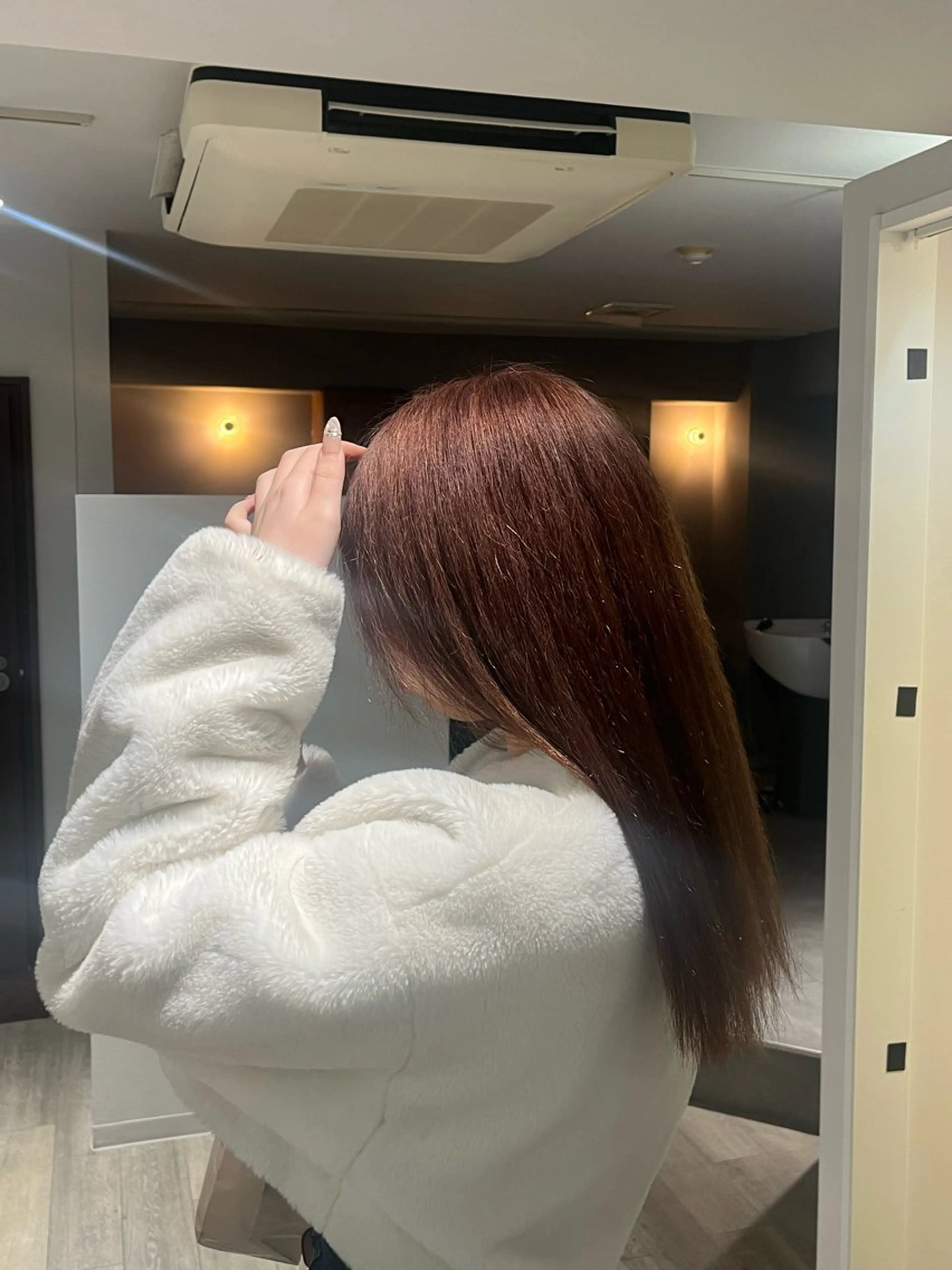 ロング カラー ブリーチ ブラウンカラー 透明感カラー ダブルカラー ピンクカラー ヘアカラー トリートメント JIN/暖色カラー /髪質改善/艶髪のヘアスタイル