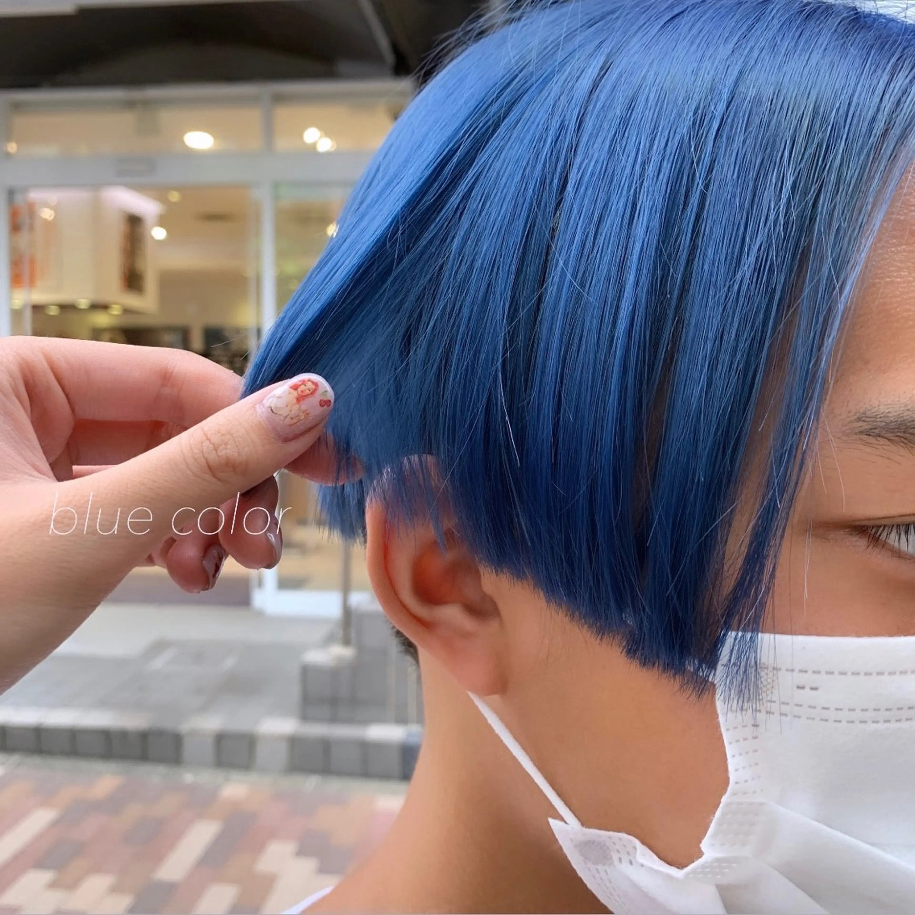 ショート カラー メンズ ブルーカラー 透明感カラー GO TODAY 原宿本店所属・似合わせカット得意 💛RENA💛のヘアスタイル