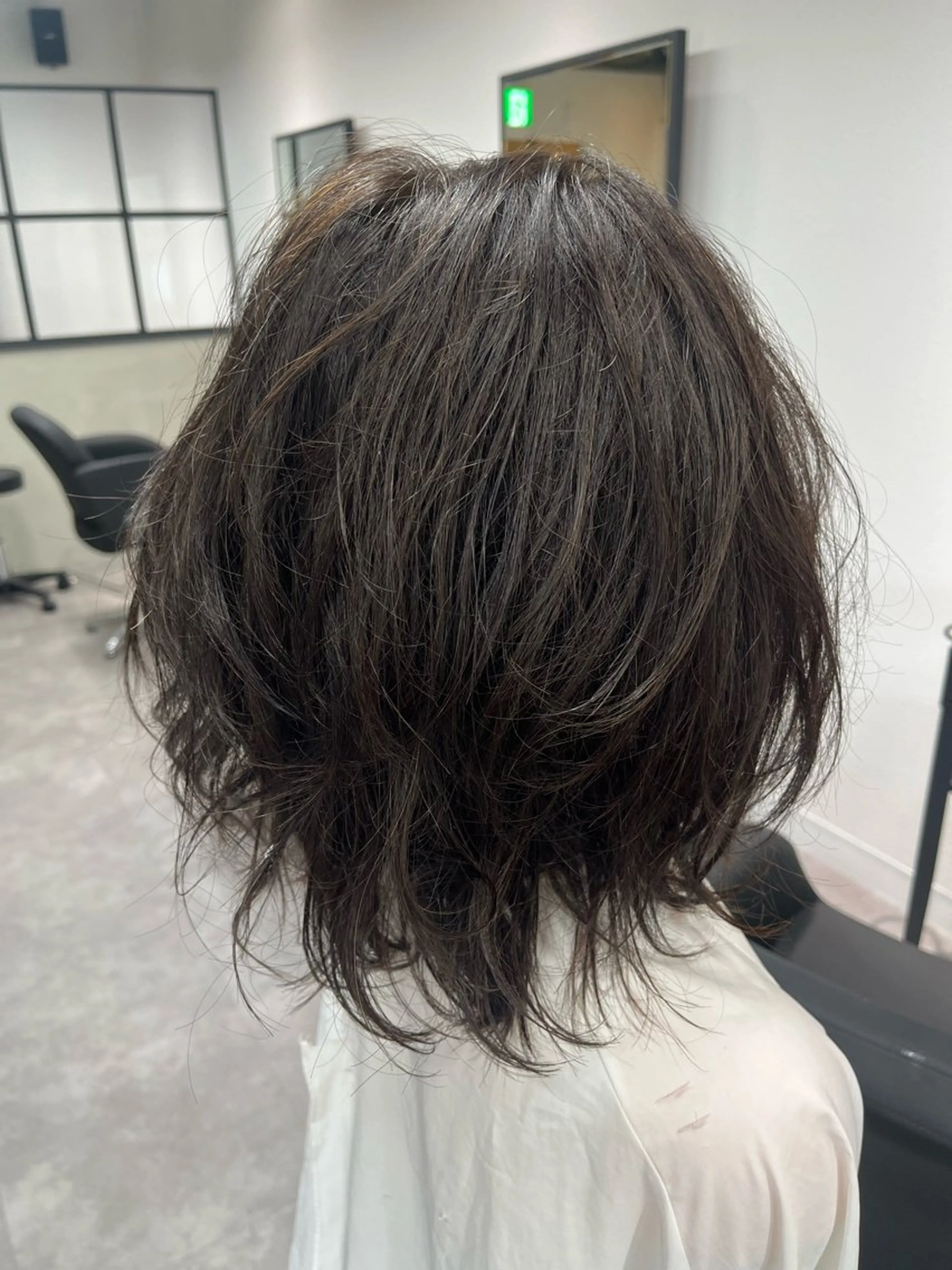 ミディアム パーマ ヘアアレンジ 松下 倫子のヘアスタイル