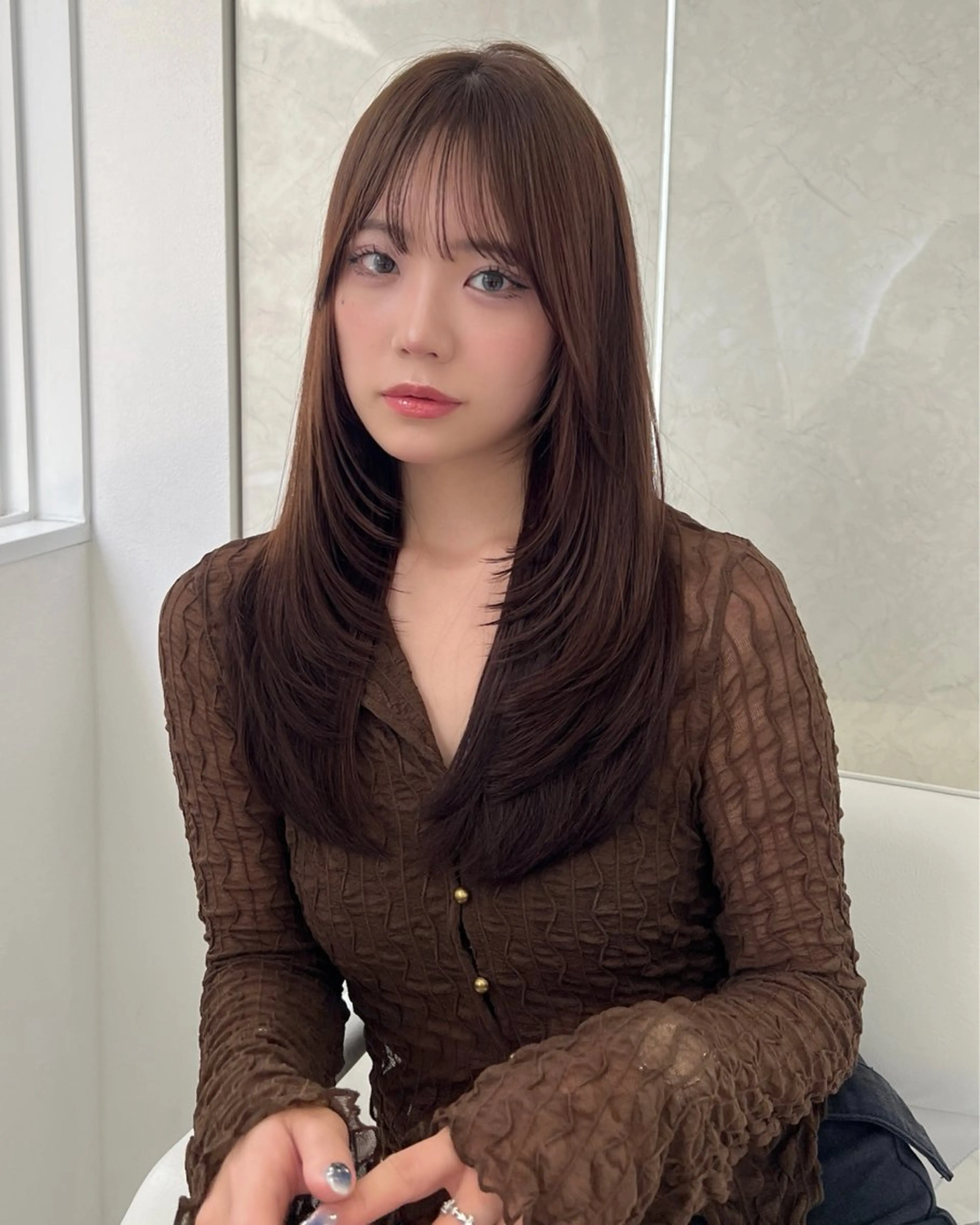 ロング 💖韓国風💖 レイヤー/LISAのヘアスタイル