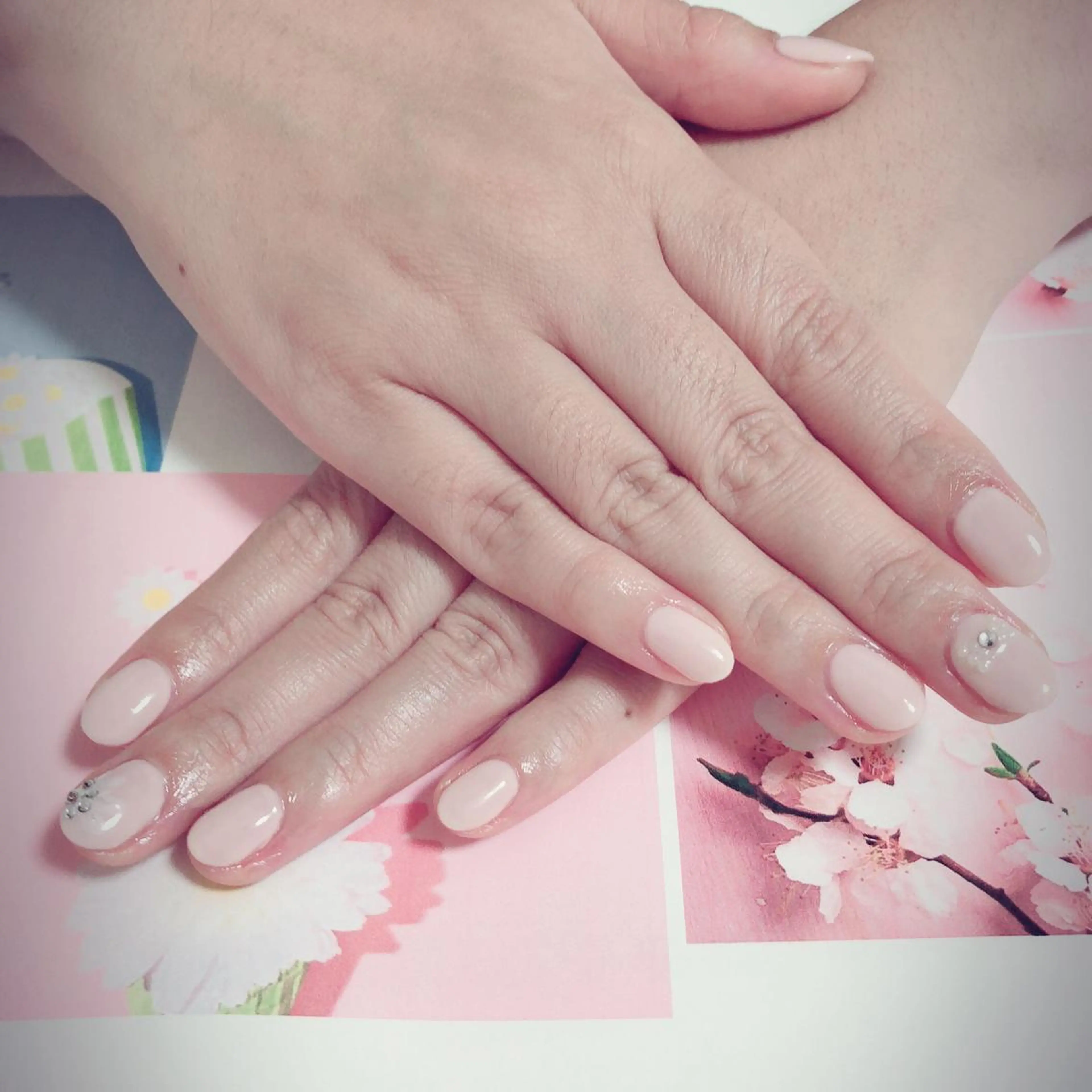 ネイル 北浦和 自爪育成ケアのネイルデザイン