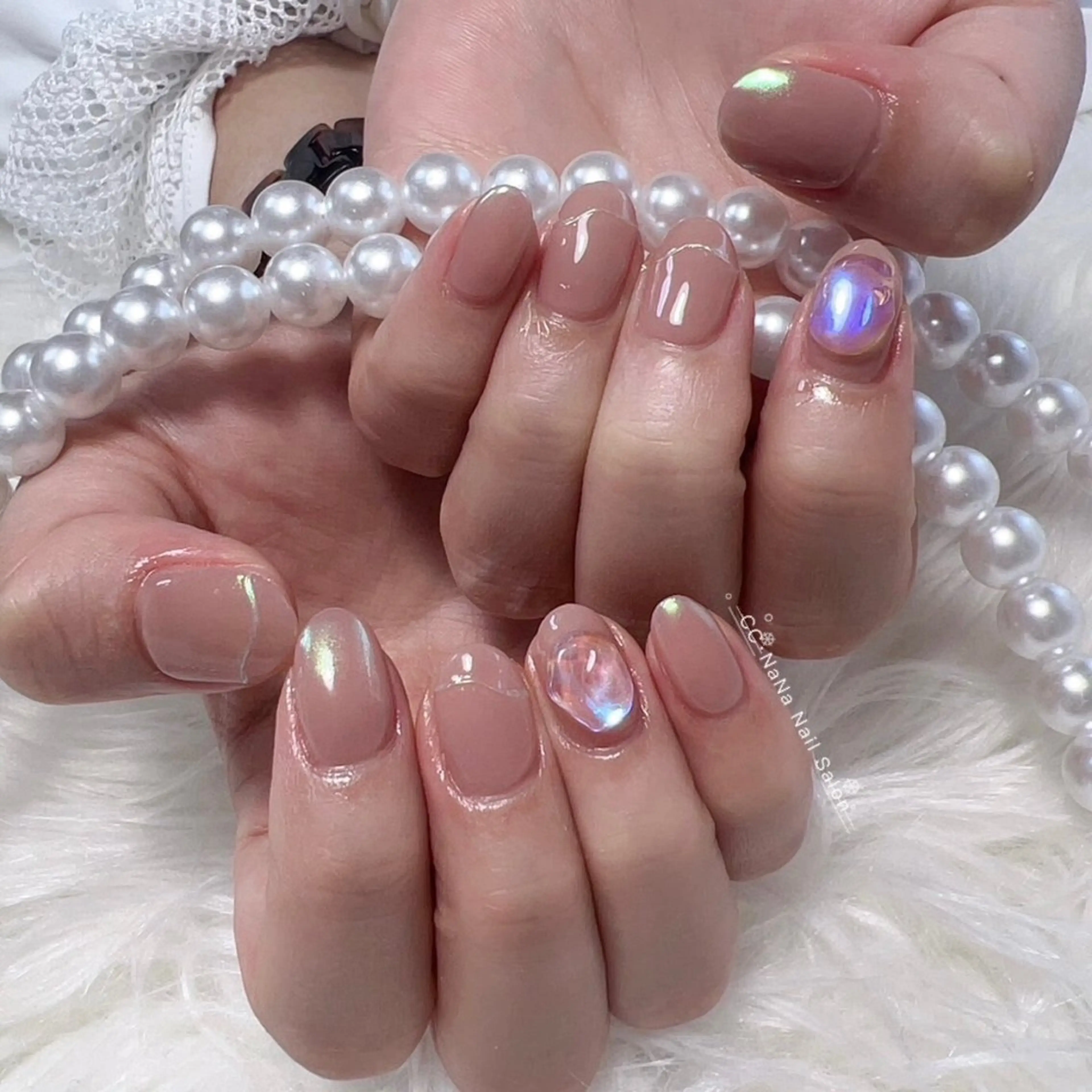 ネイル ハンドネイル CC  NaNa ワンホンネイル🌙Nのネイルデザイン