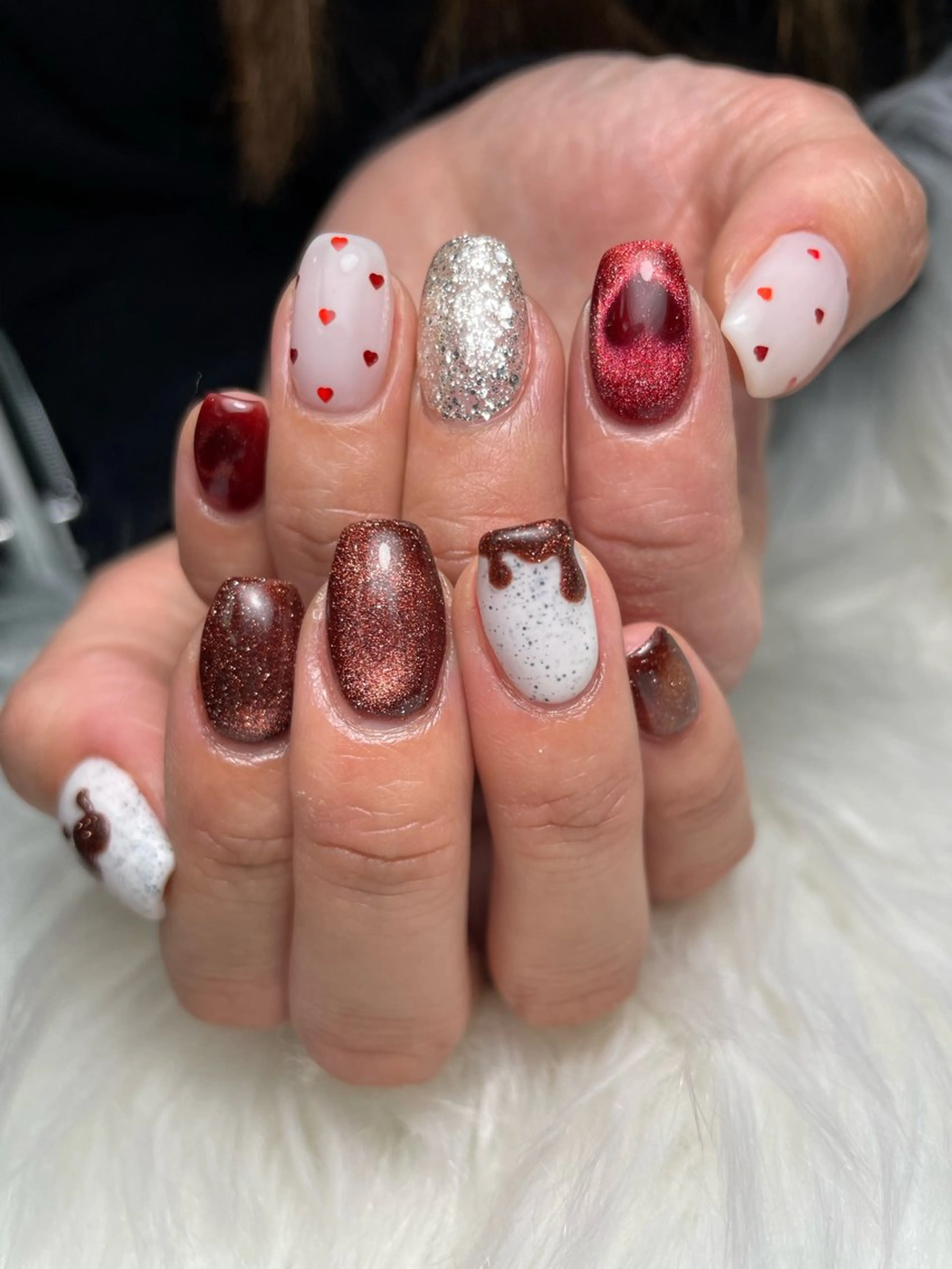 ネイル バレンタイン 美容室るーじゅ所属・美容室 るーじゅ/しいの木台のマツエク・マツパデザイン
