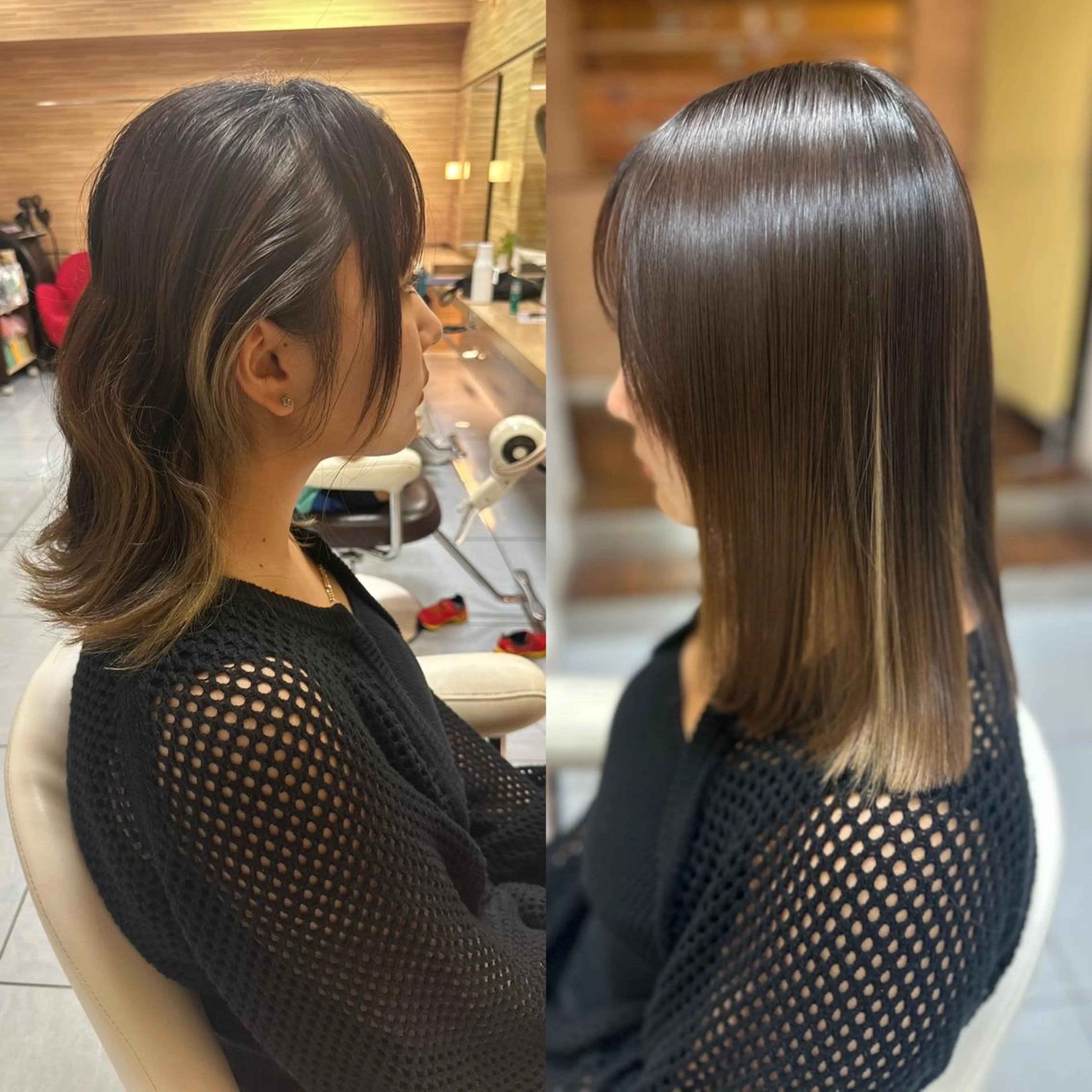 ミディアム パーマ トリートメント 縮毛矯正 トリートメント 髪質改善/縮毛矯正 /ブリーチ矯正/岡部のヘアスタイル