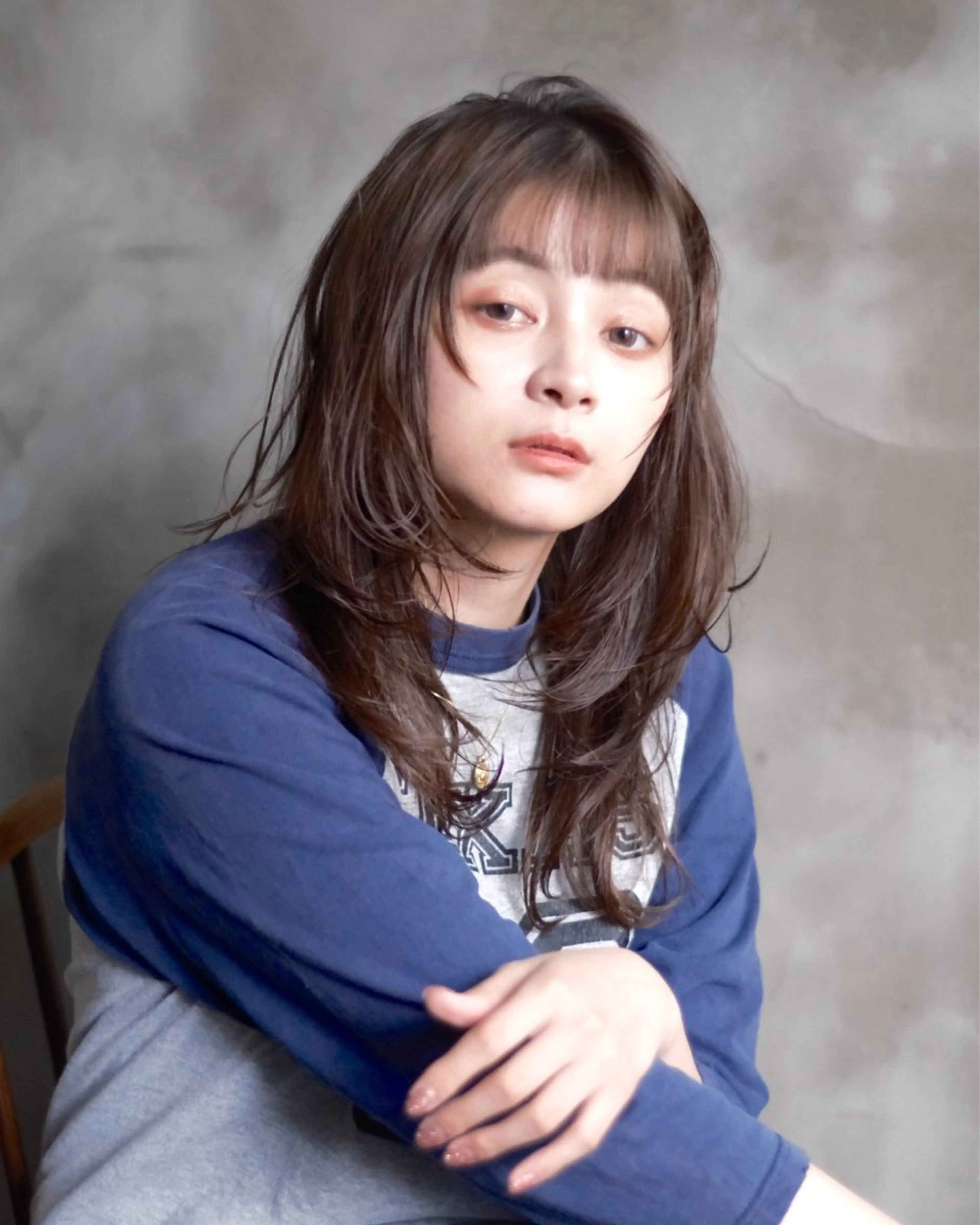 セミロング カラー パーマ カット ヘアカラー パーマ 木村陸弥 似合わせ 透明感カラー🌿のヘアスタイル