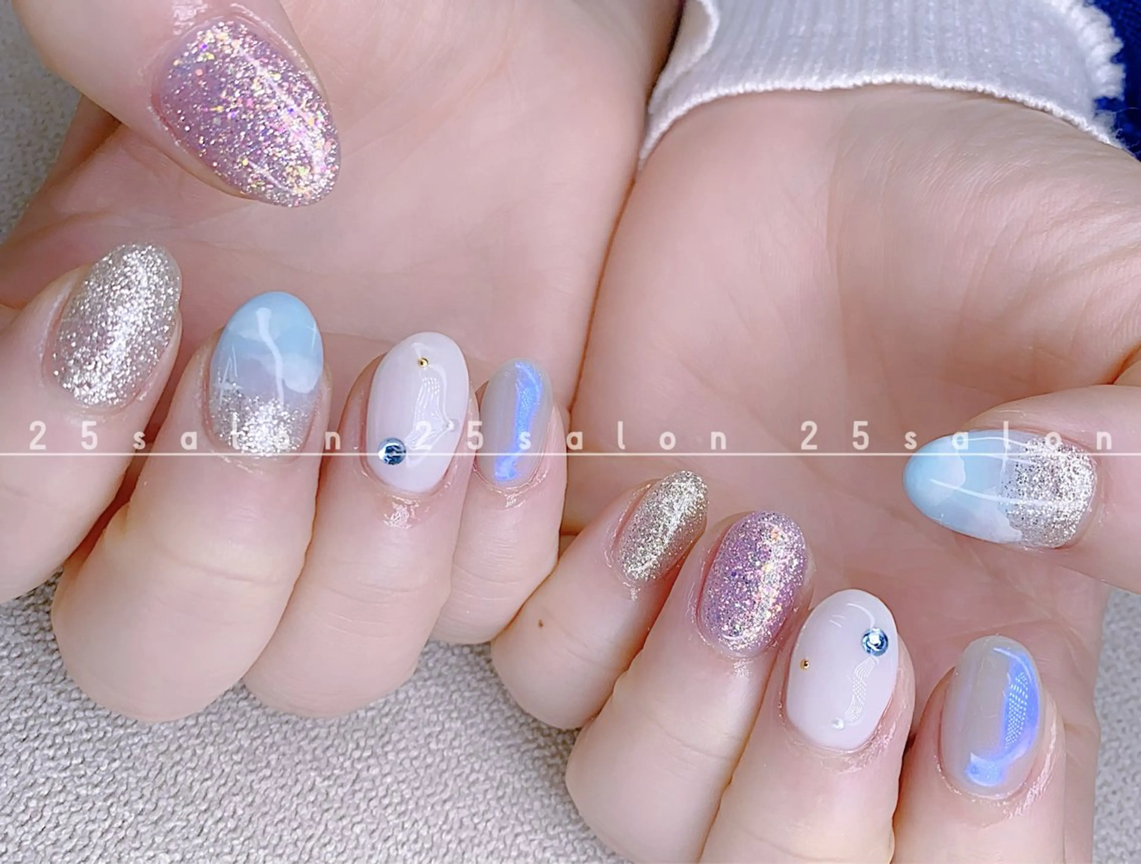 ネイル ジェルネイル 韓国ネイル ニュアンスネイル パラジェル ワンホンネイル 2 5のマツエク・マツパデザイン