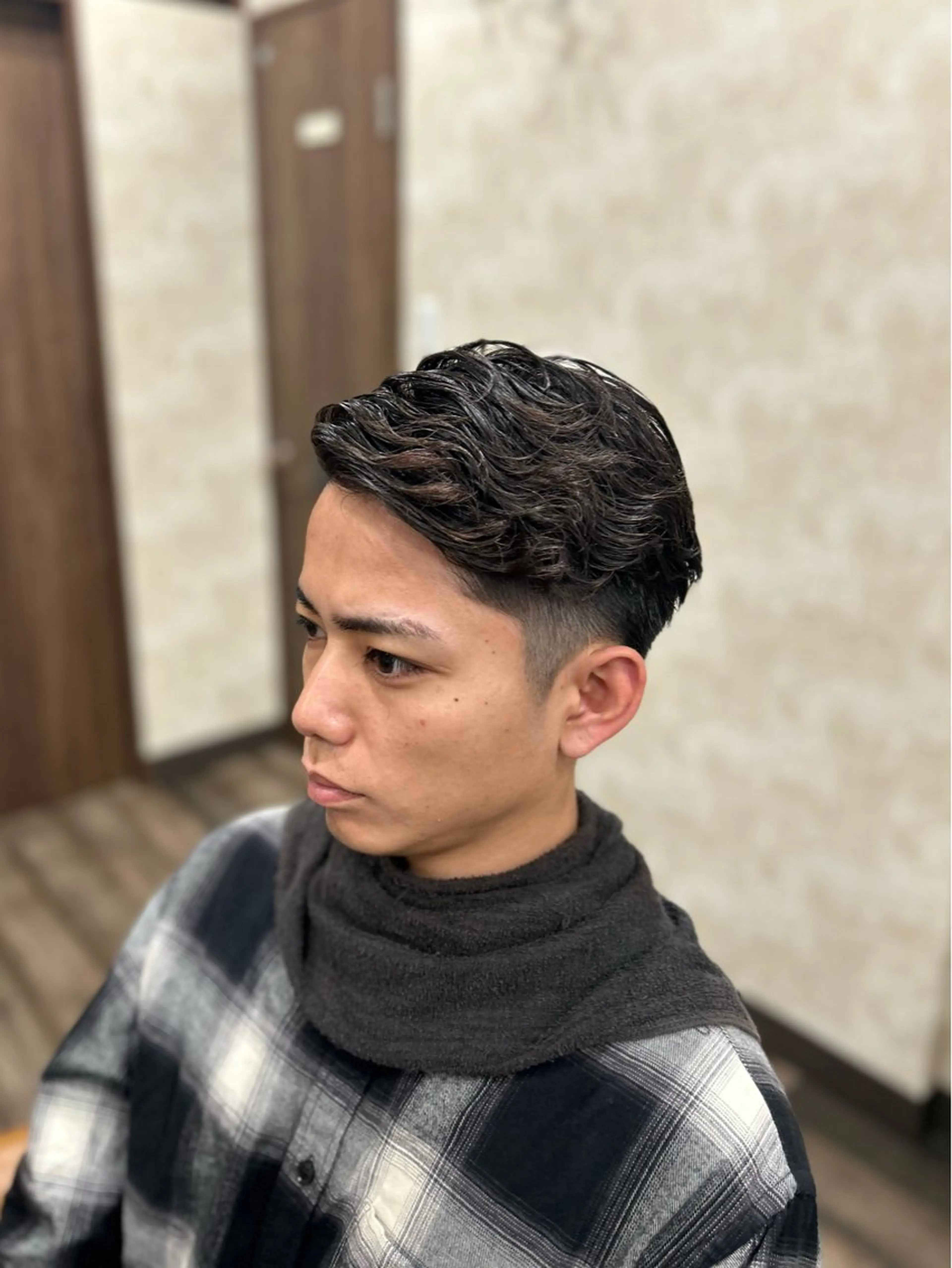 ミディアム パーマ メンズ カット パーマ メンズカット/ 雄大のヘアスタイル