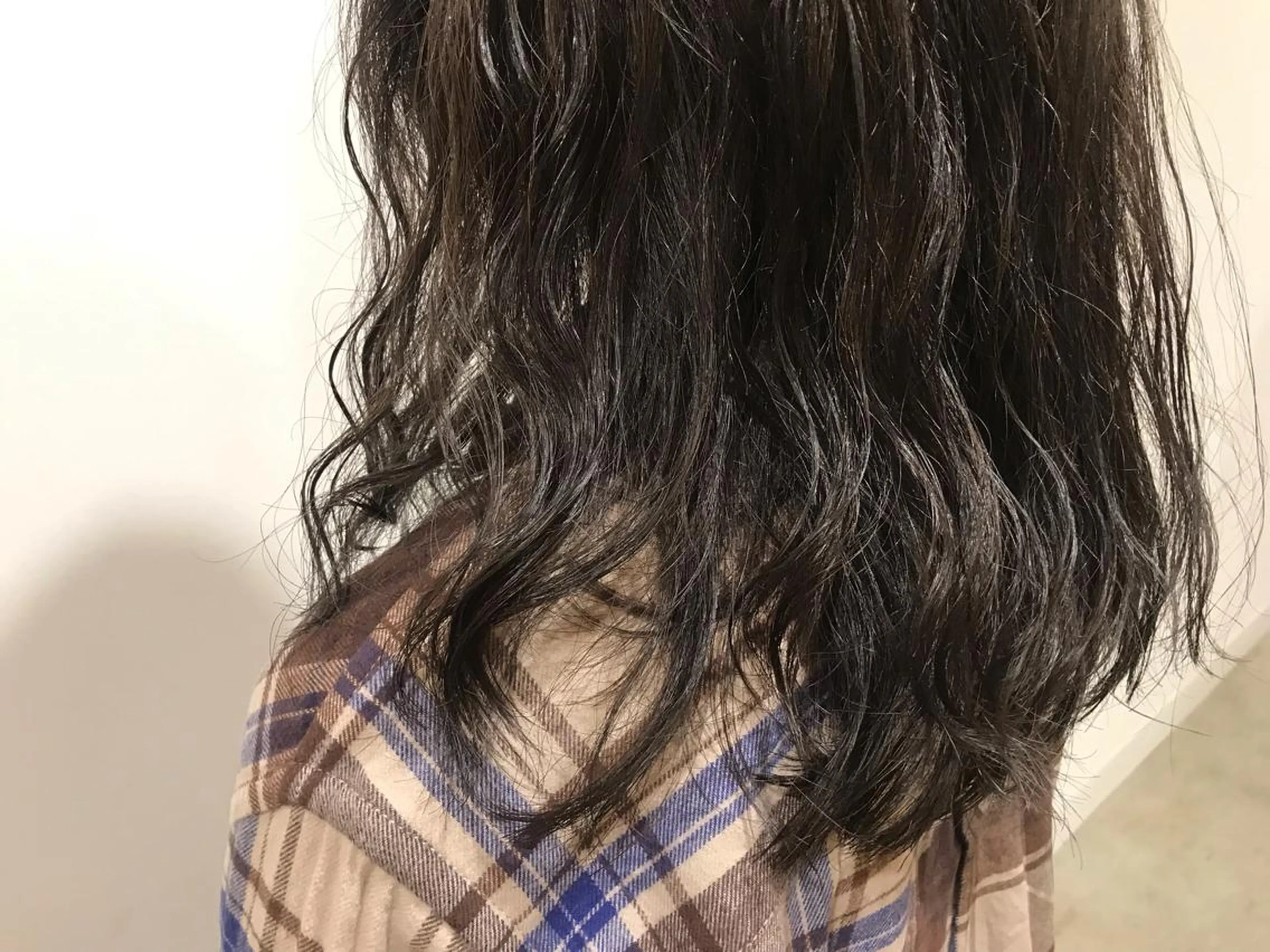 セミロング カラー パーマ 暖色カラー🍊 ボブ🌿顔周りcutのヘアスタイル