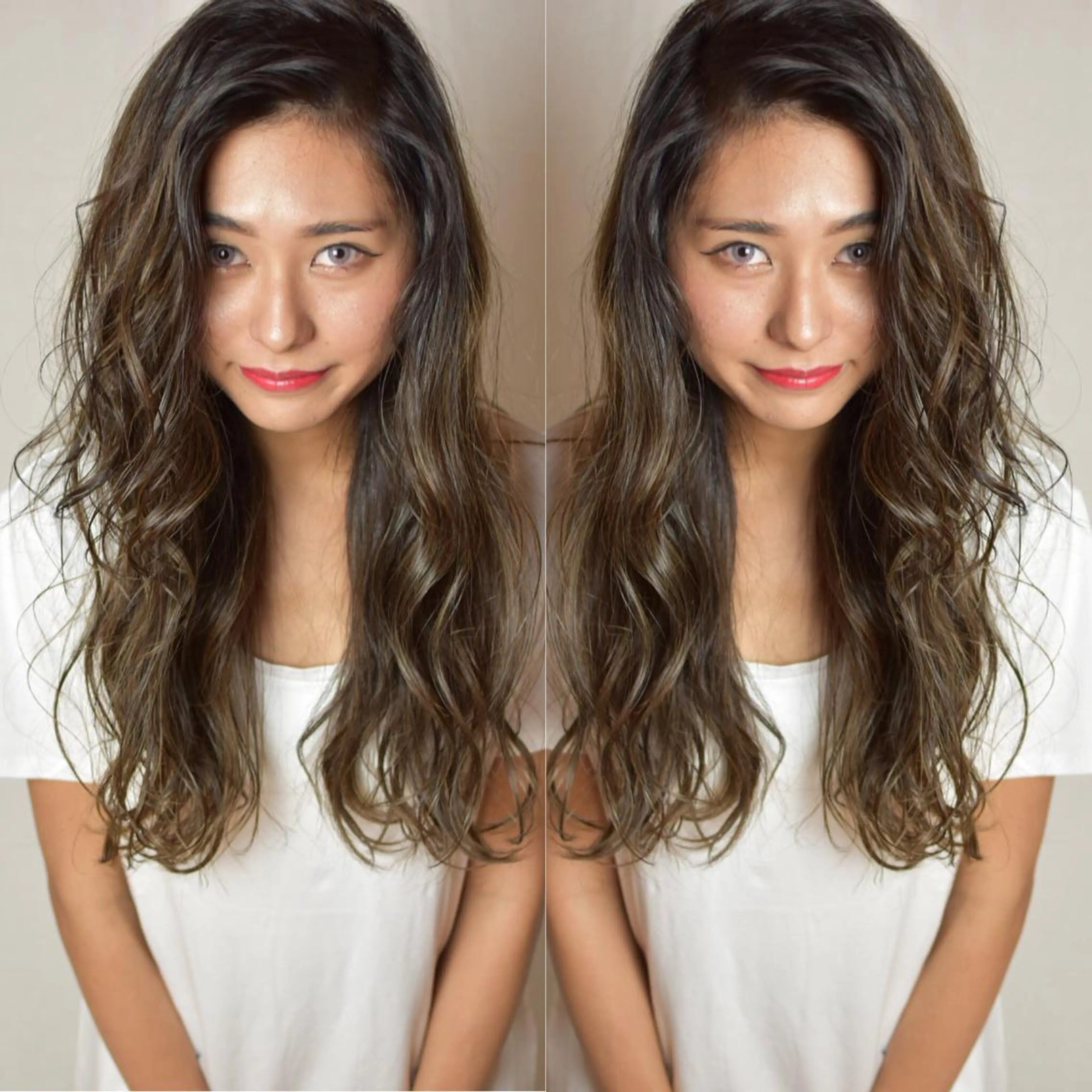 ロング カラー パーマ ヘアアレンジ アディクシーカラー ハイライトカラー ハイライト 今泉 直裕のヘアスタイル