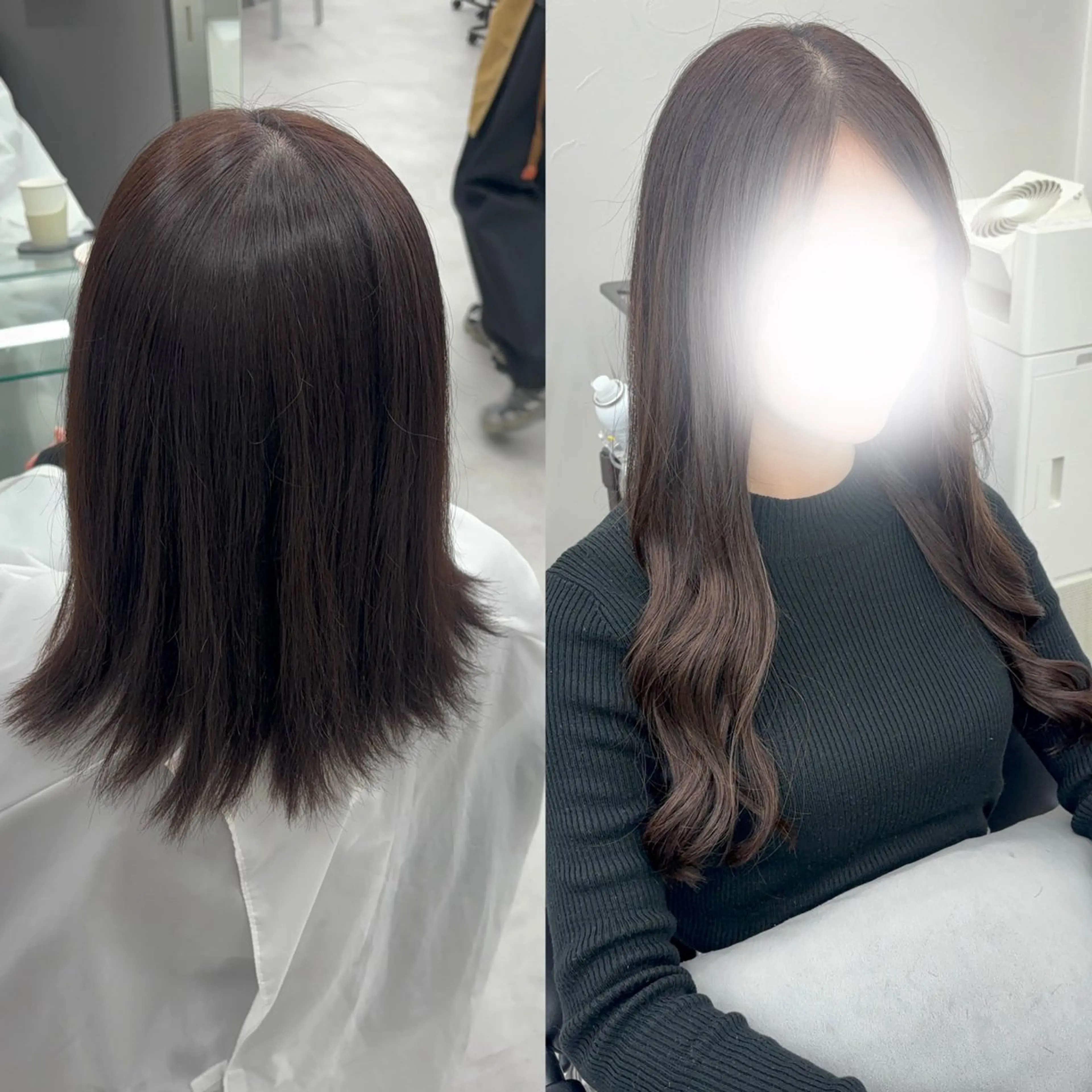 ロング カラー エクステ 羽エクステ/シール エクステ/横浜駅5分のヘアスタイル