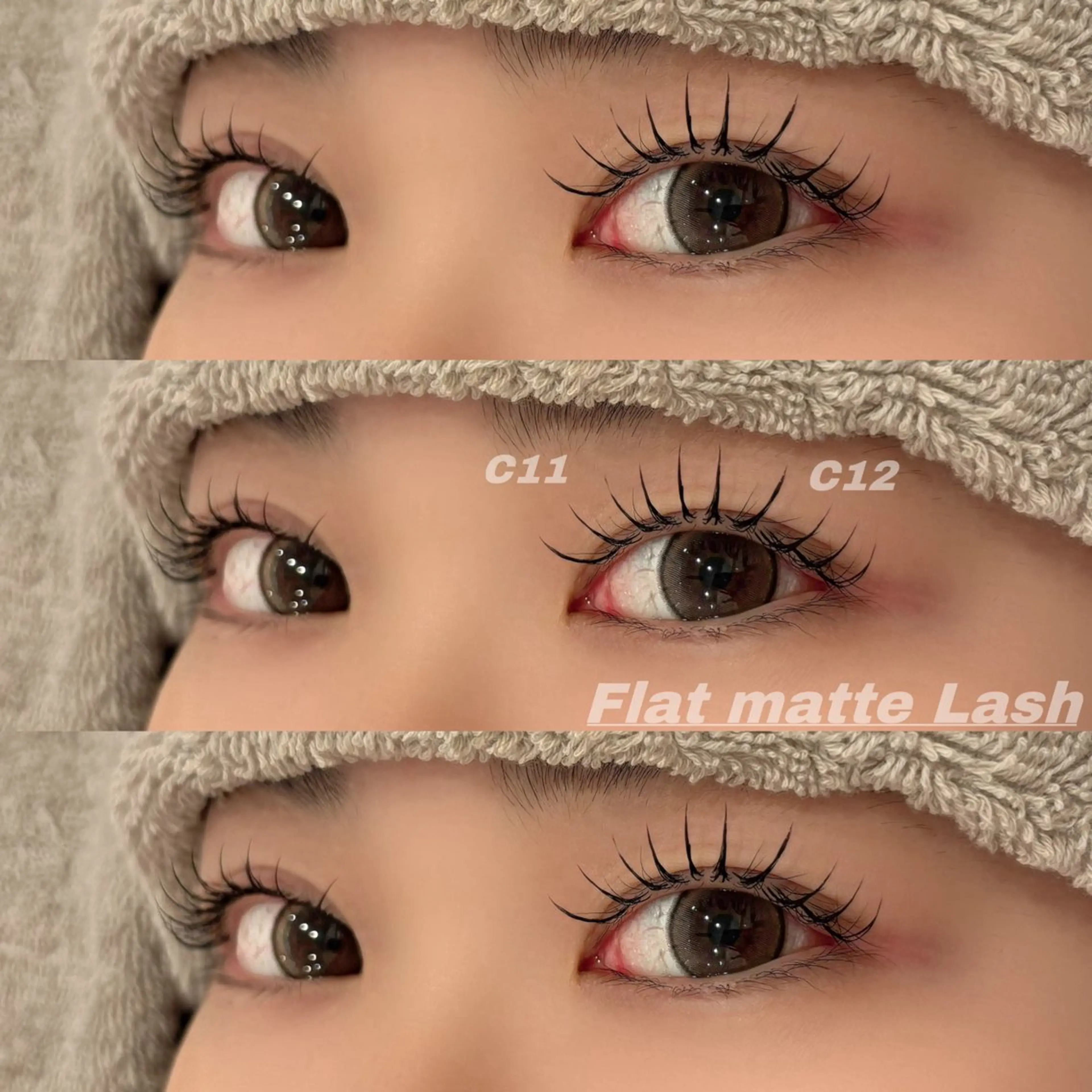 マツエク・マツパ 束感まつ毛 Cカール フラットラッシュ Eye ELSA lash栄店の眉毛・アイブロウイメージ