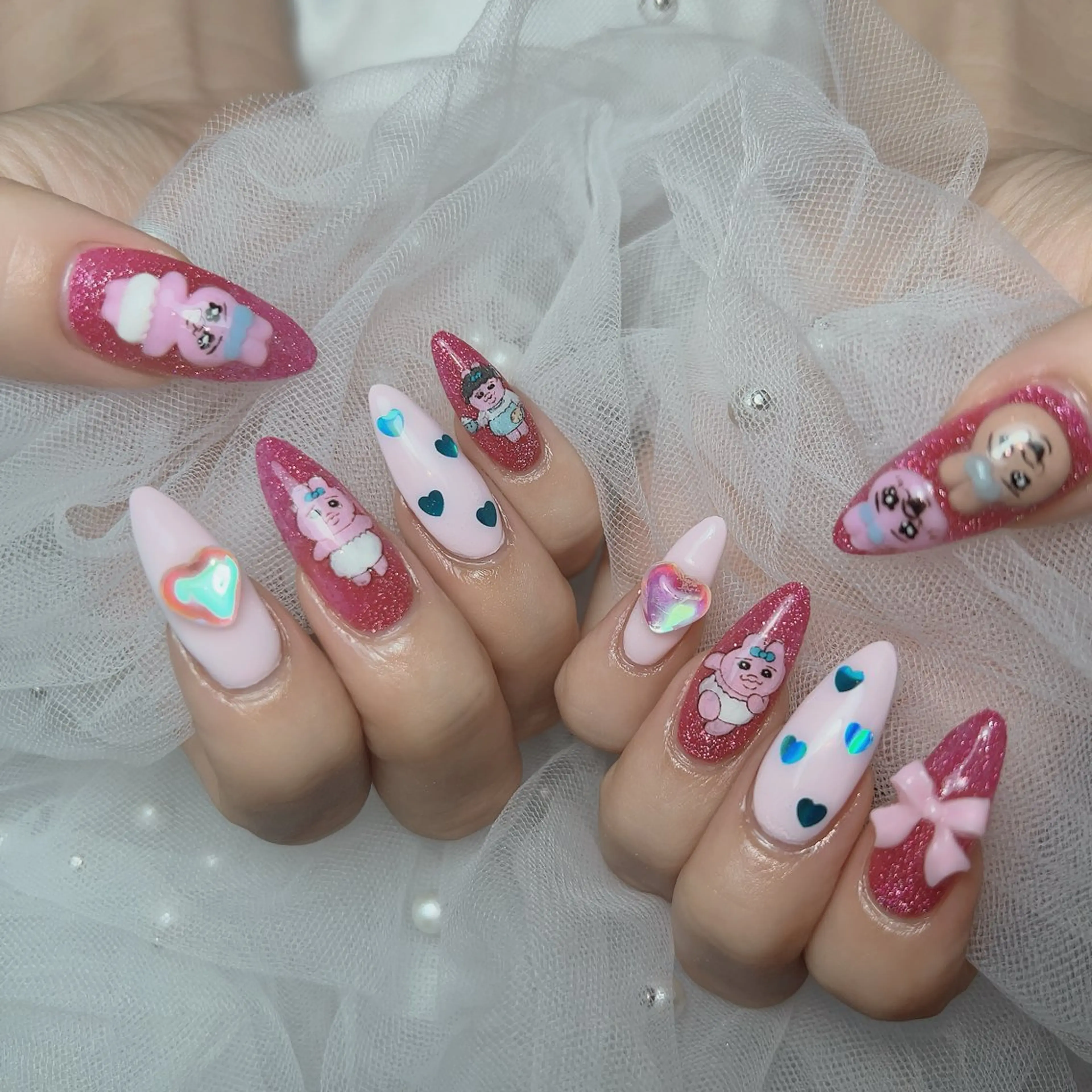 ネイル 長さ出し pnd.nail所属・半田 友加里のネイルデザイン