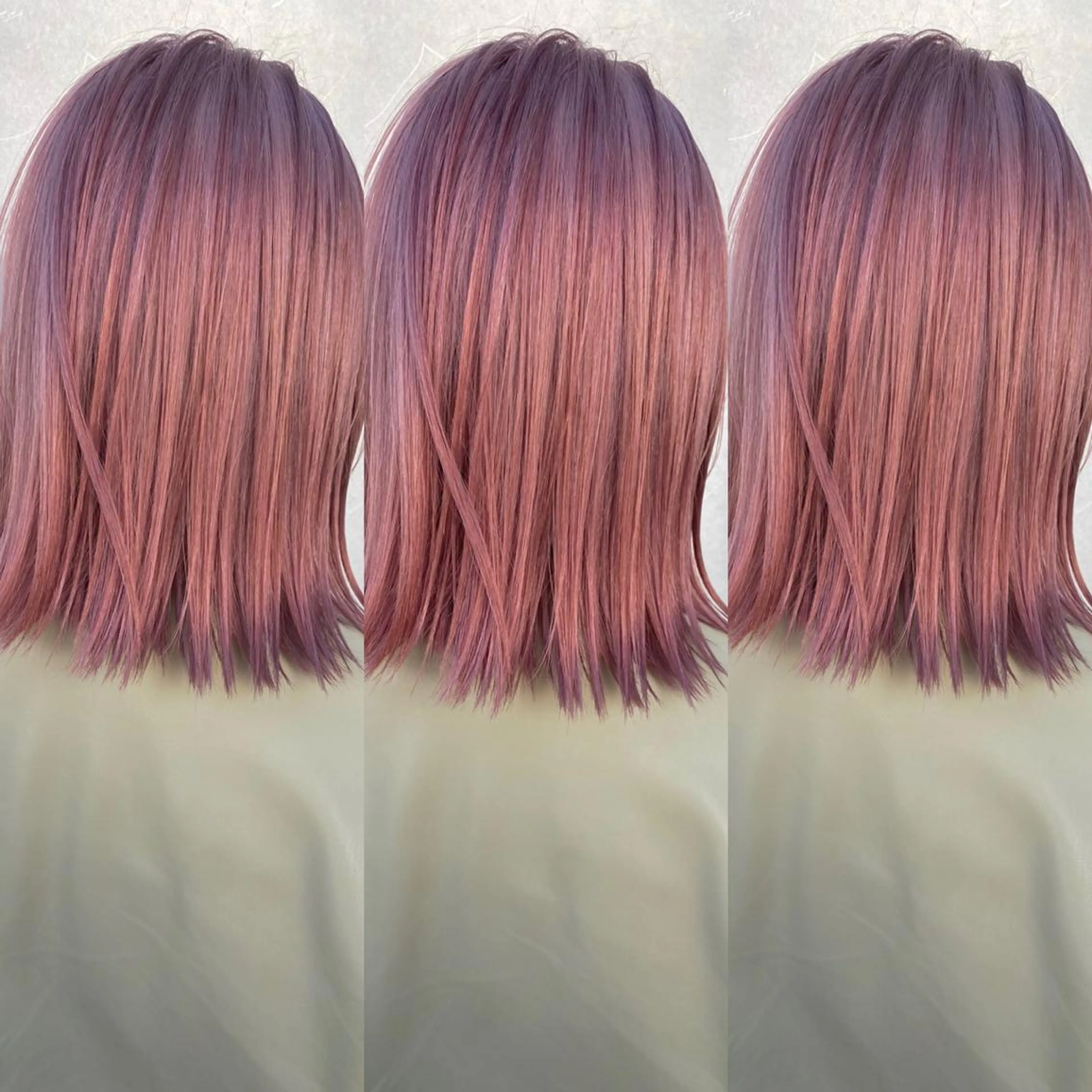 ミディアム カラー ヘアアレンジ ハイトーン/ ボブ 中村麟のヘアスタイル