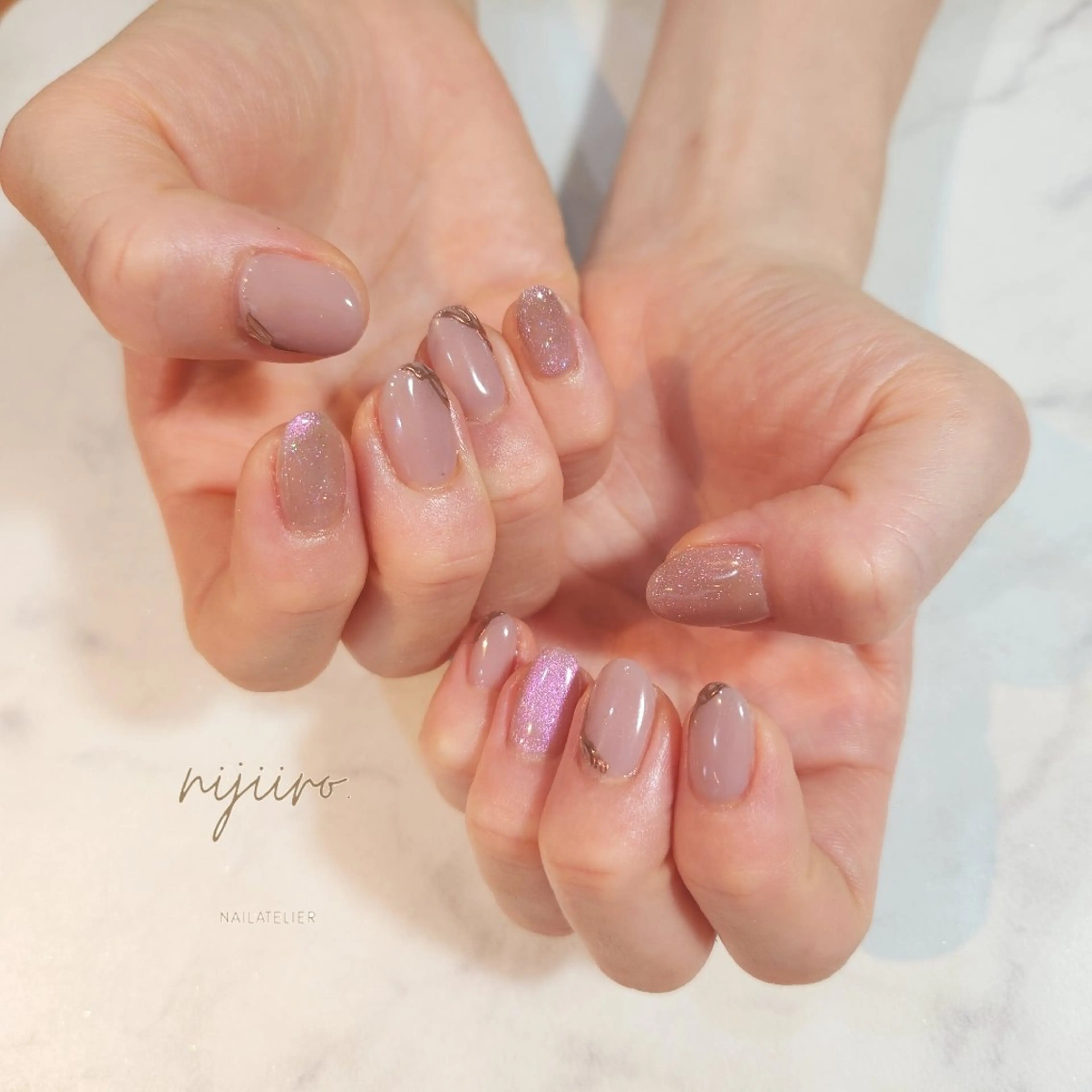 ネイル ハンドネイル nailatelier nijiiro.所属・nijiiro🌈 サトウのネイルデザイン
