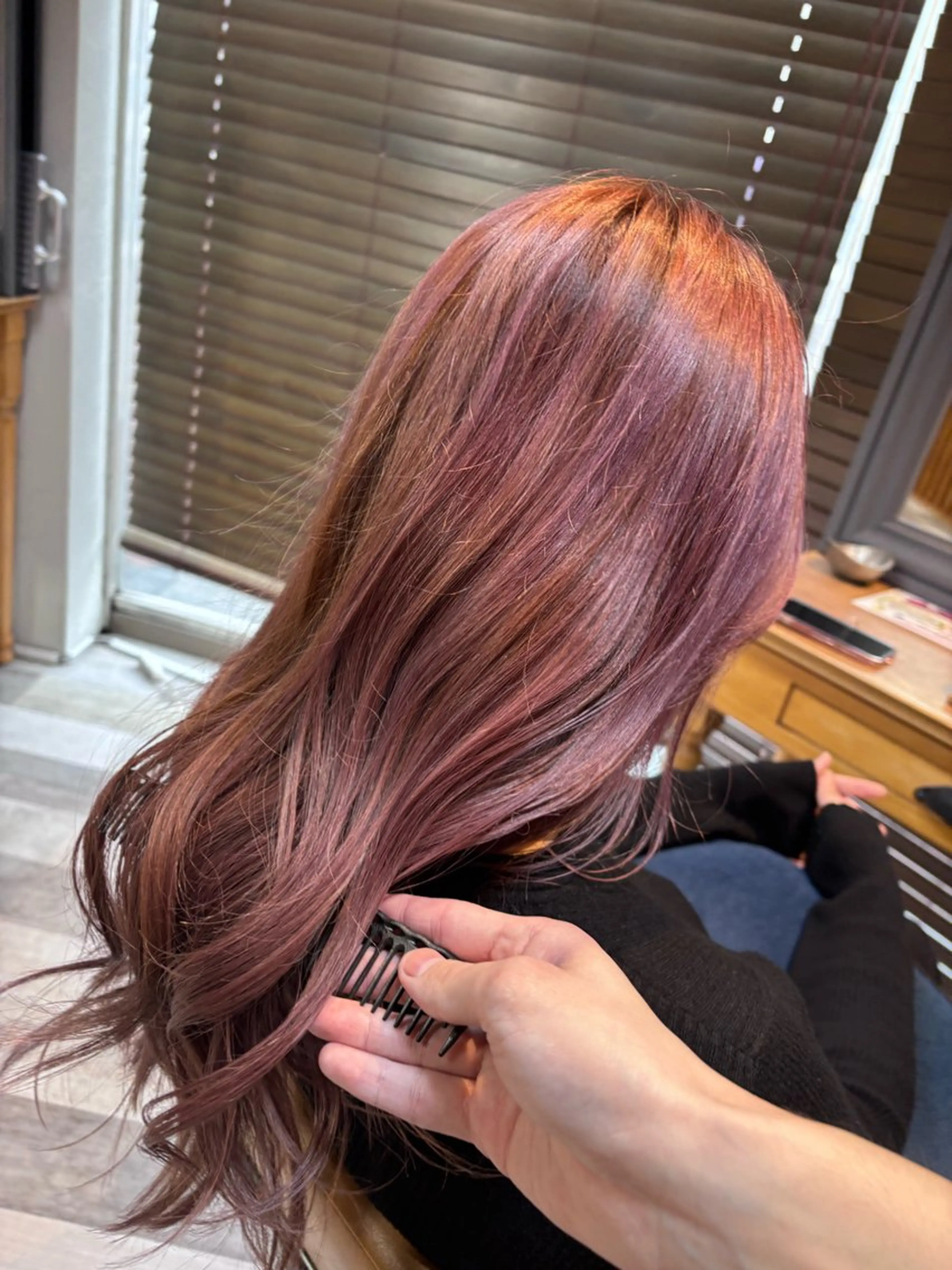 ロング カラー ラベンダーカラー ラベンダーピンク ピンクカラー 岡本樹一 🍁のヘアスタイル