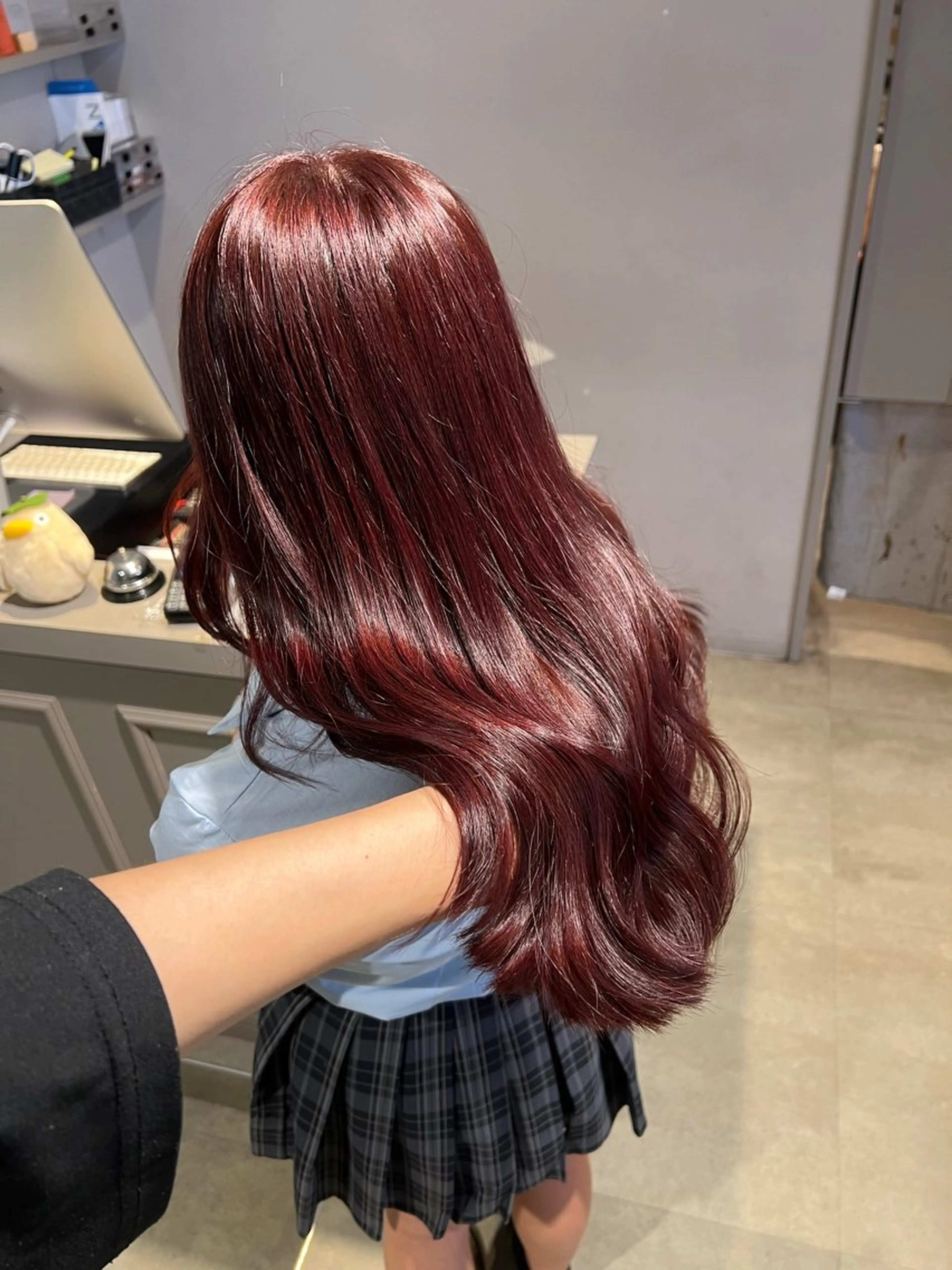 ロング カラー ヘアカラー トリートメント 韓国レイヤーカット /REIのヘアスタイル