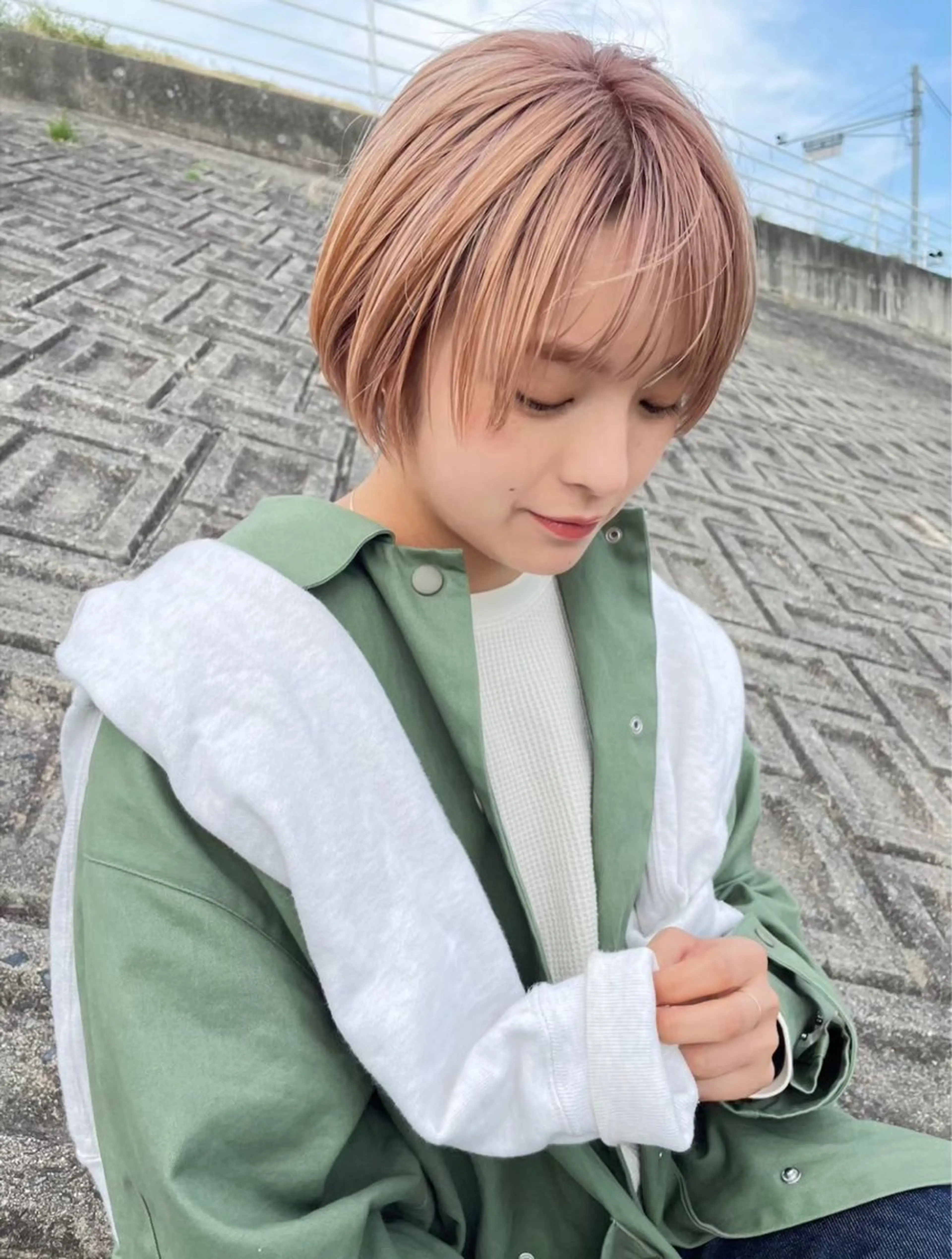 【平日限定】【17:00~🛋️】【1日1名限定‼️】【透明感🫧】🍒ブリーチ+カラー+トリートメント🍒の写真