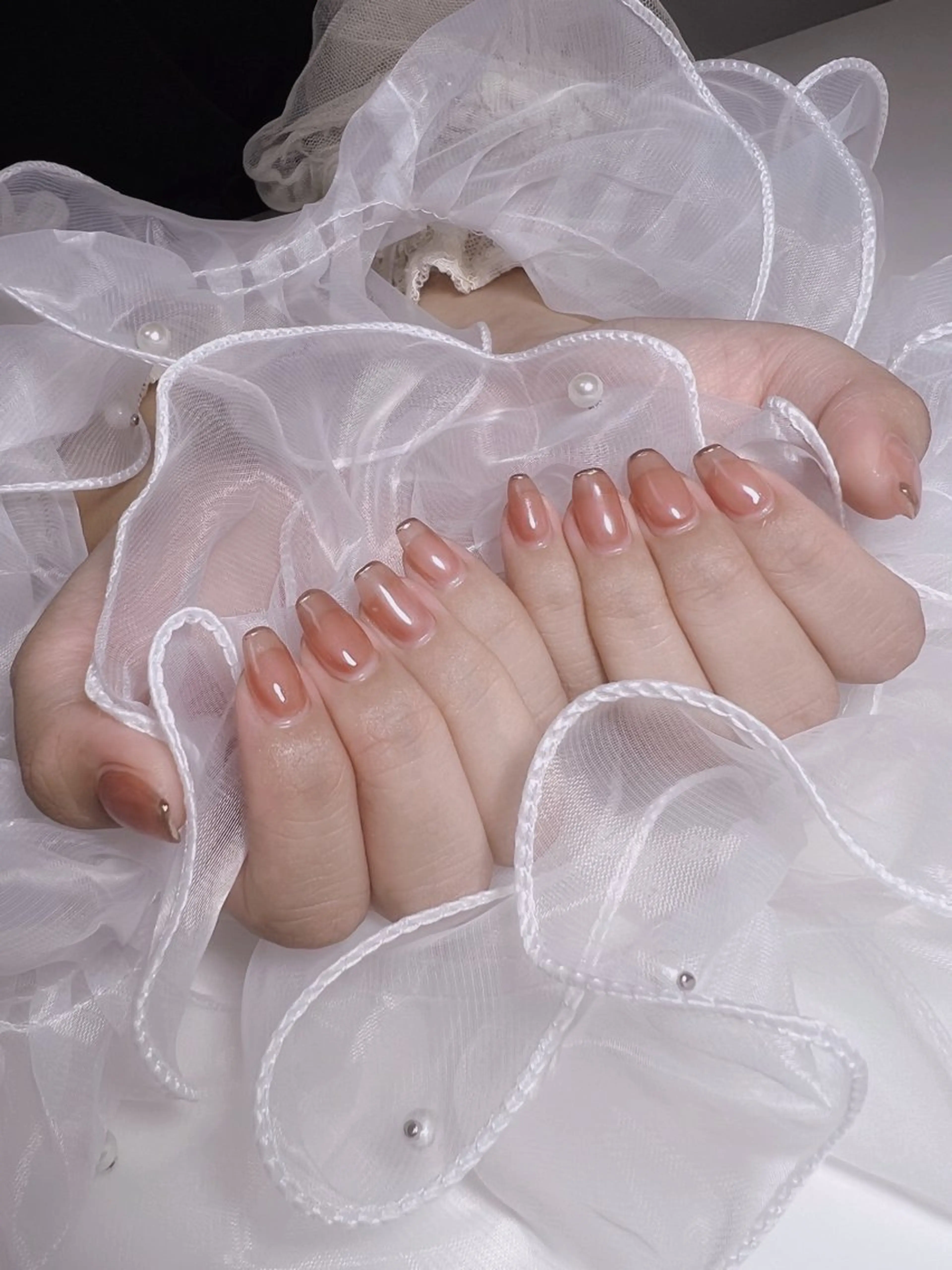 ネイル ワンカラーネイル Bow wow Nail さや🧸のネイルデザイン