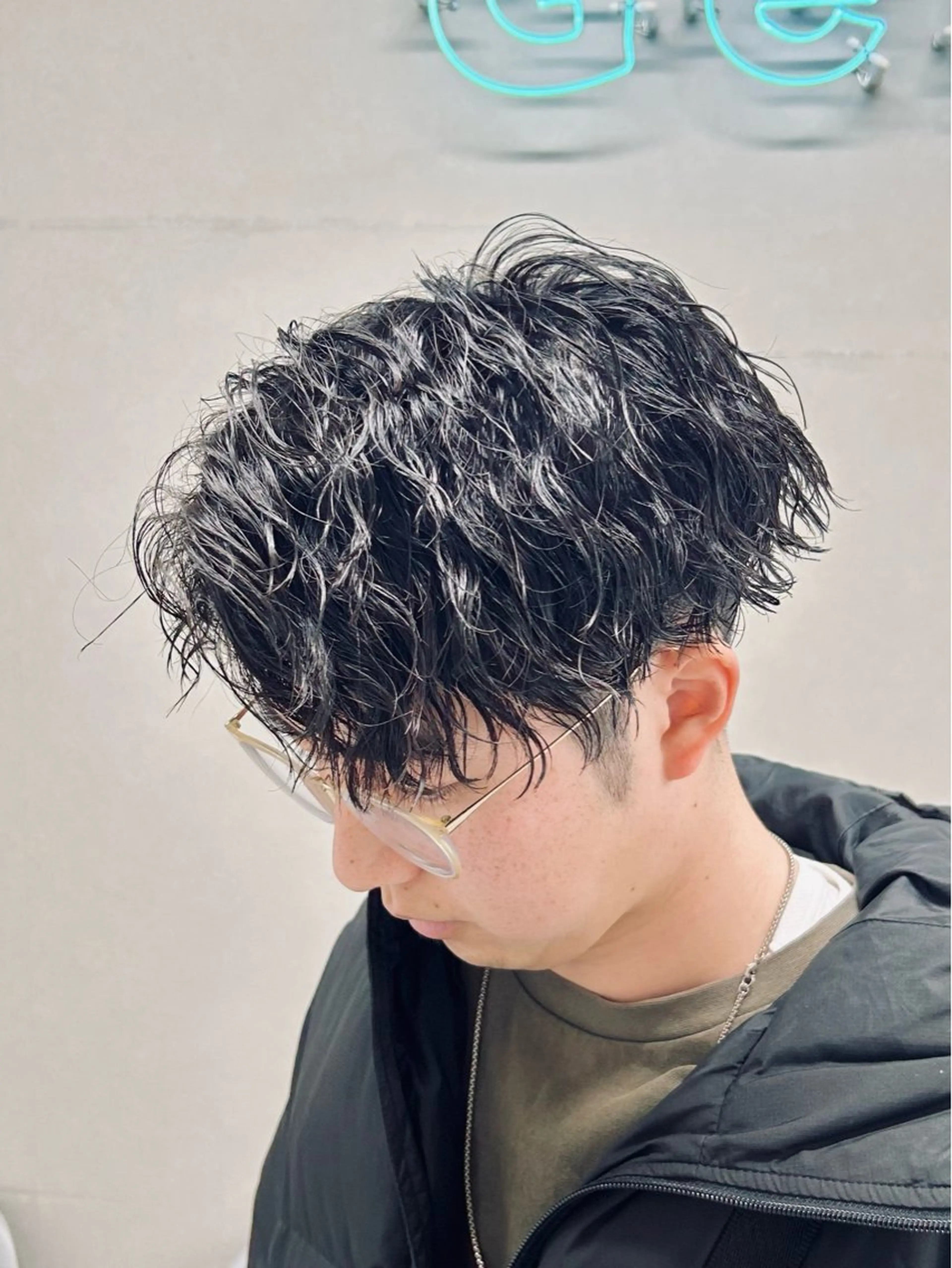 ミディアム パーマ メンズ 🏁メンズパーマ/ RYOYAのヘアスタイル