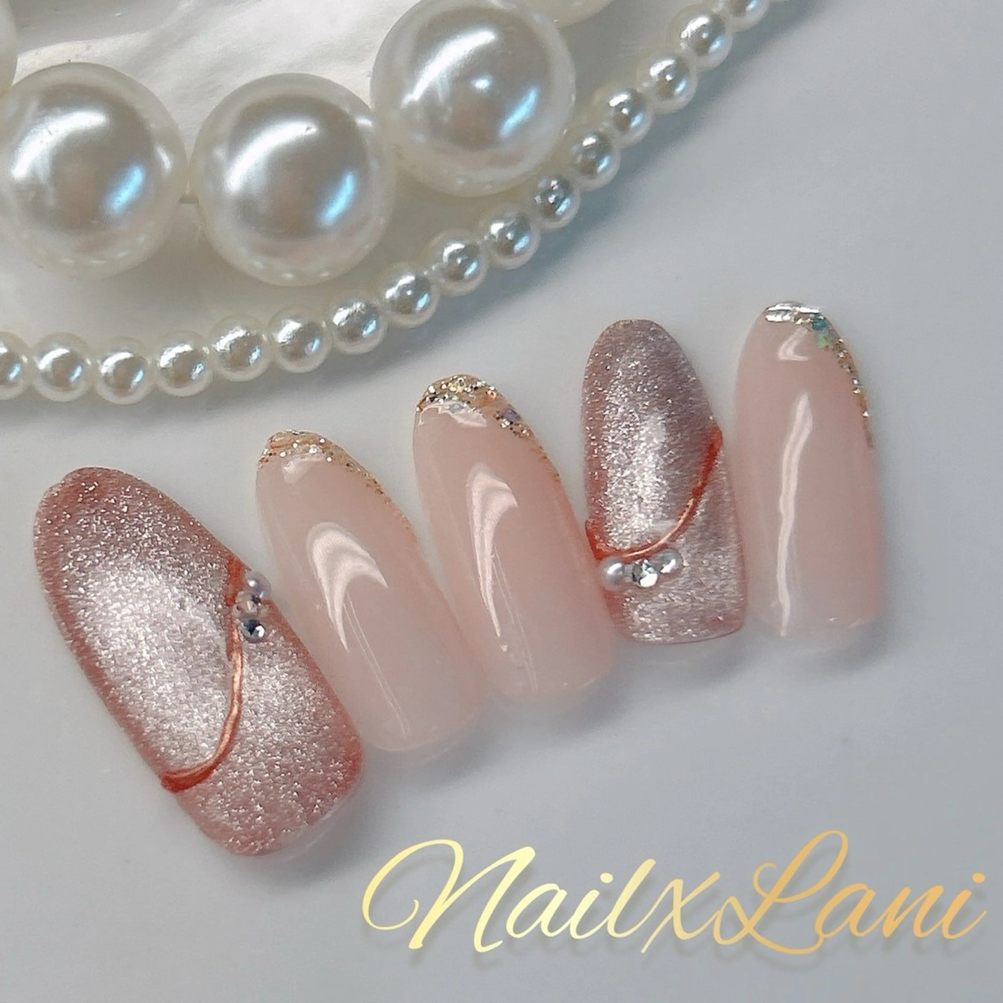 ネイル フットネイル ジェルネイル マグネットネイル パラジェル 松宮 理歩のネイルデザイン