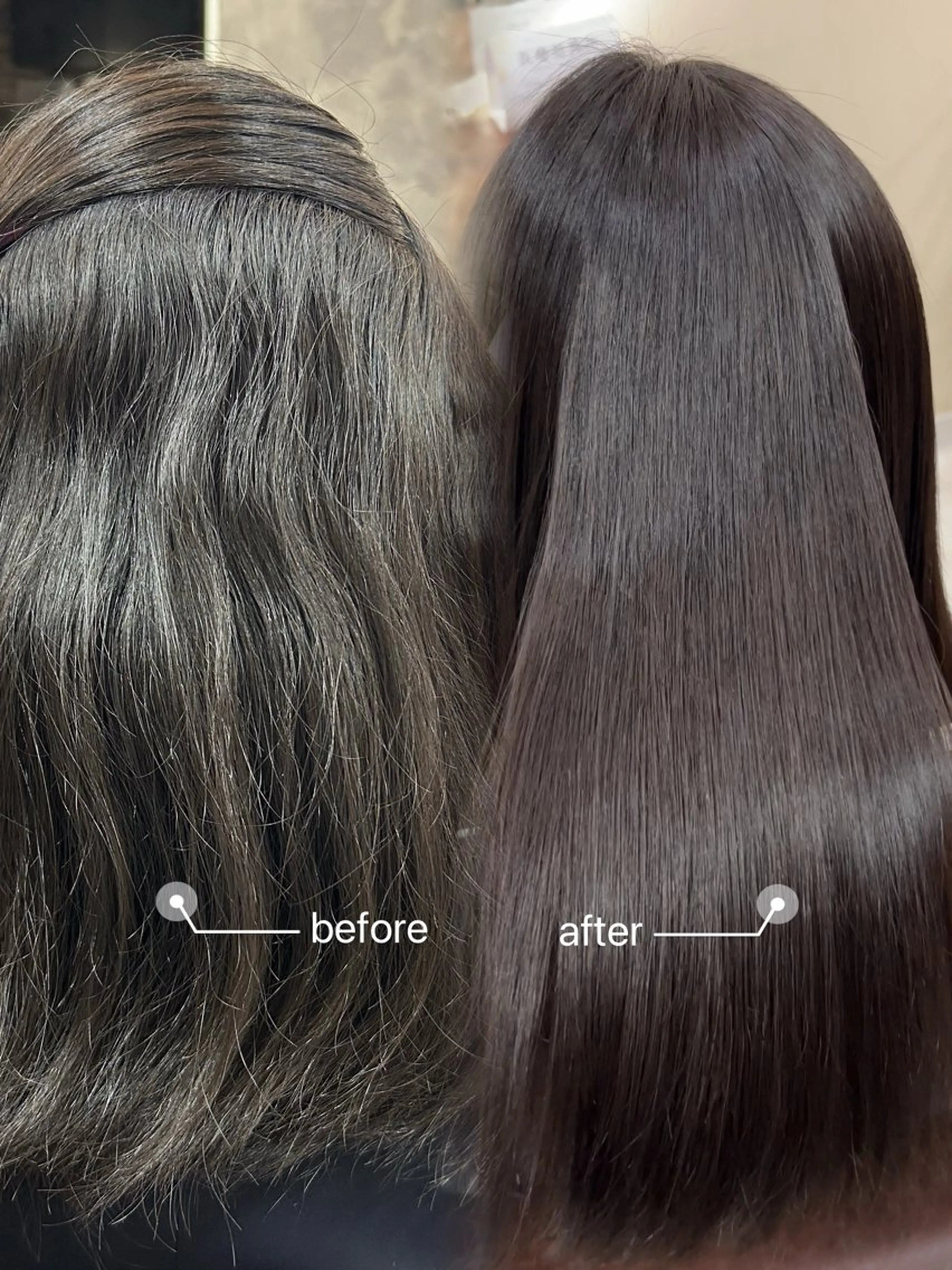 セミロング 縮毛矯正 トリートメント 加藤 野々愛のヘアスタイル