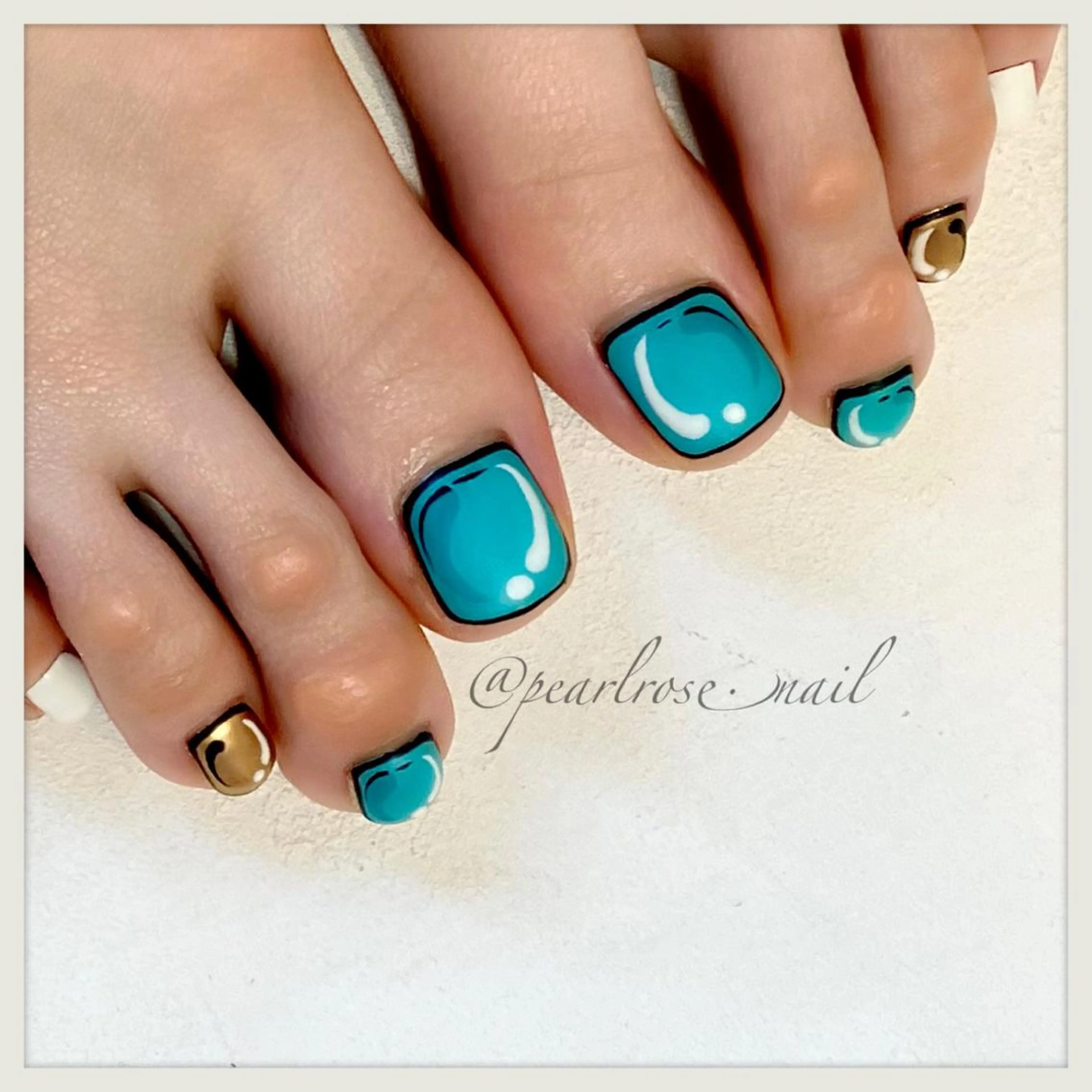 ネイル アートネイル フットネイル Beauty salon Ryu・ange所属・PEARL ROSE パールローズのネイルデザイン