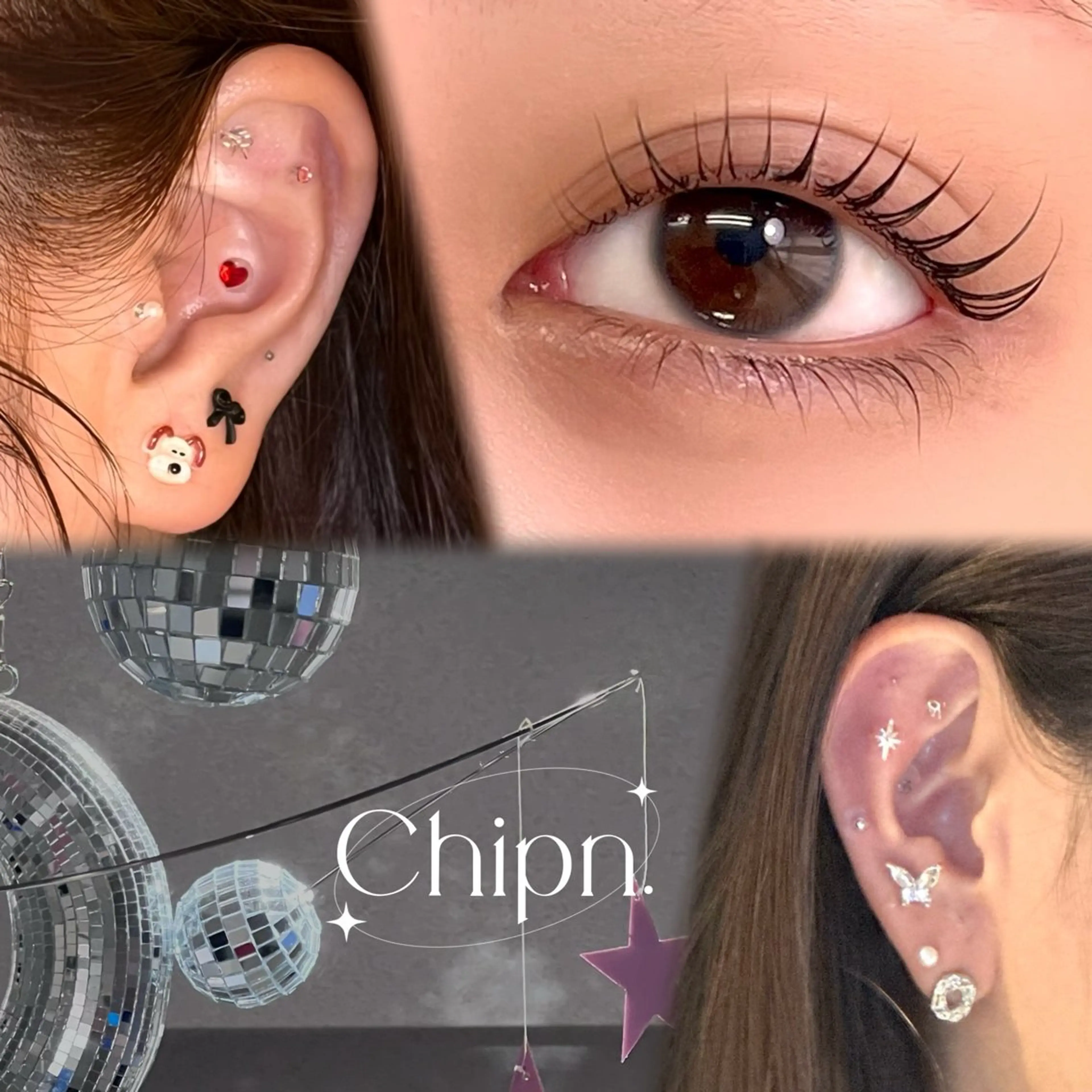 SET ﾒﾆｭｰ🎀 選べるまつ毛パーマ パリジェンヌorラッシュリフトorまつげカール ×耳ツボｼﾞｭｴﾘｰ16粒💎の写真